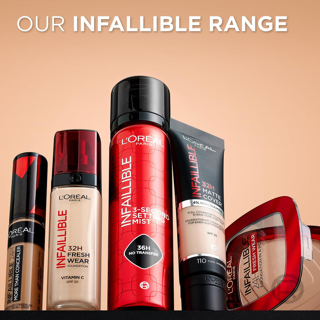 L'Oréal Paris Liquid Foundation, Full Coverage, Lasting Wear, Hydrating, Water & Transfer-Proof, Lightweight, Fresh, Dewy & Glowing Skin, 110 Vanilla Rose Halalzen
