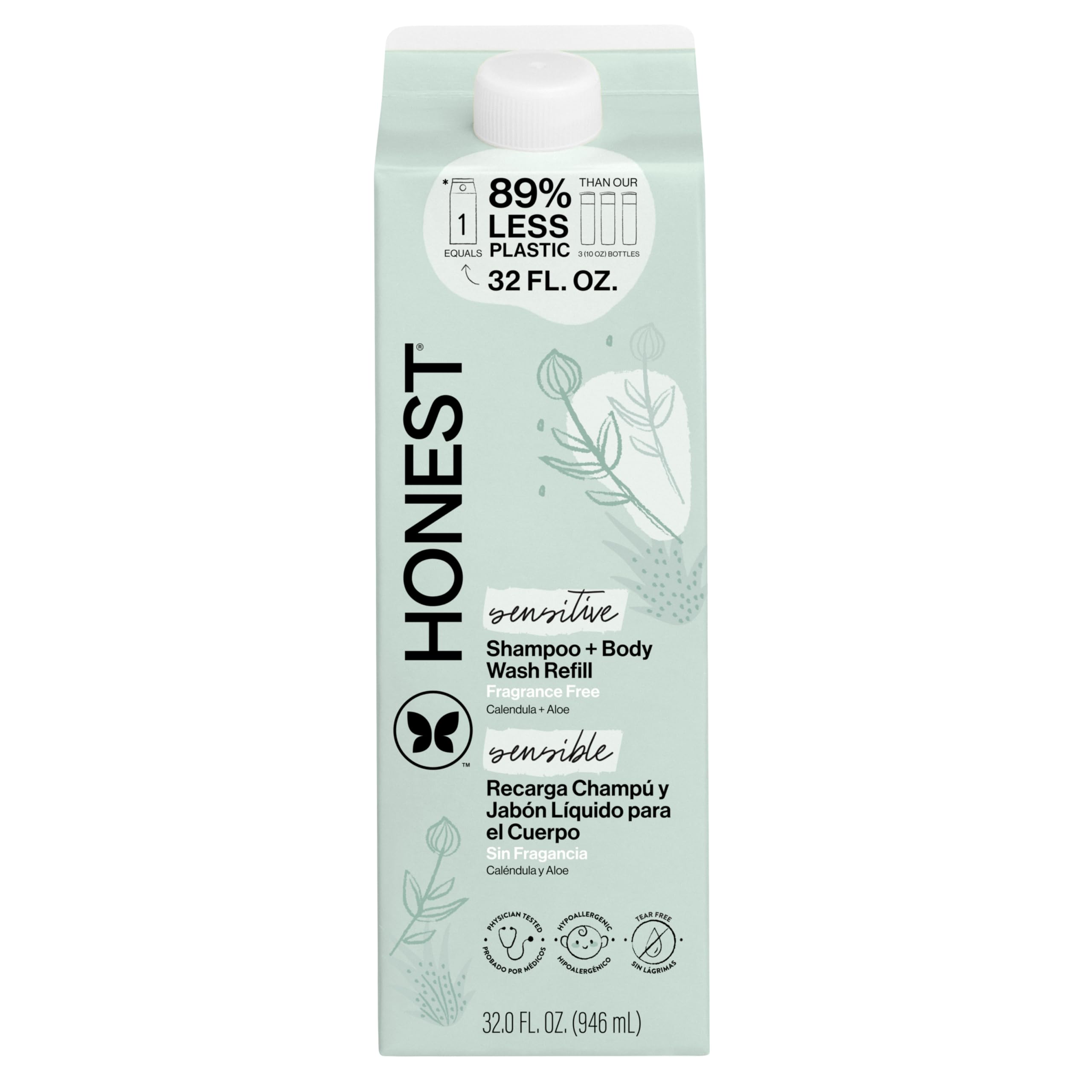 The Honest Company 2-in-1 Cleansing Shampoo Body Wash Gentle for Baby, Naturally Derived, Tear-free, Hypoallergenic, Lavender Calm, 18 fl oz Halalzen