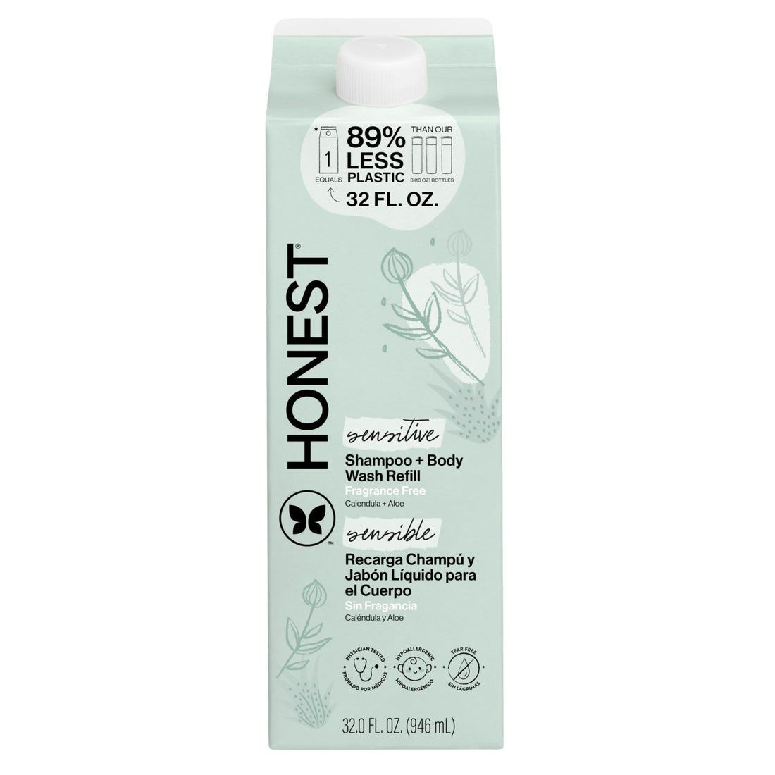The Honest Company 2-in-1 Cleansing Shampoo Body Wash Gentle for Baby, Naturally Derived, Tear-free, Hypoallergenic, Lavender Calm, 18 fl oz Halalzen
