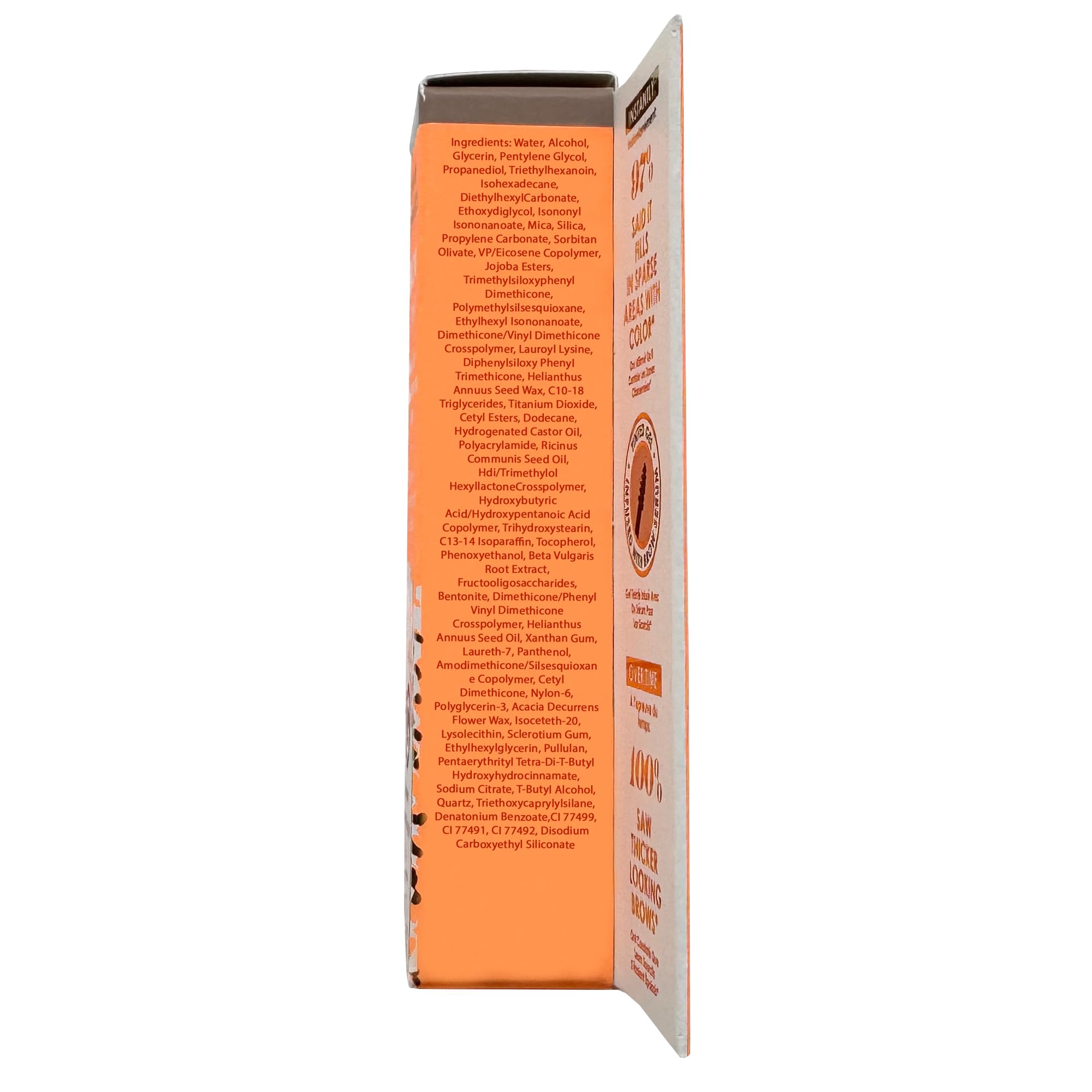 Grande Cosmetics GrandeBROW 2-in-1 Tinted Brow Gel + Brow Enhancing Serum for Thicker & Darker-Looking Eyebrows, Shape & Fill Brows, Long Wear, with Castor Oil & Mini Fibers