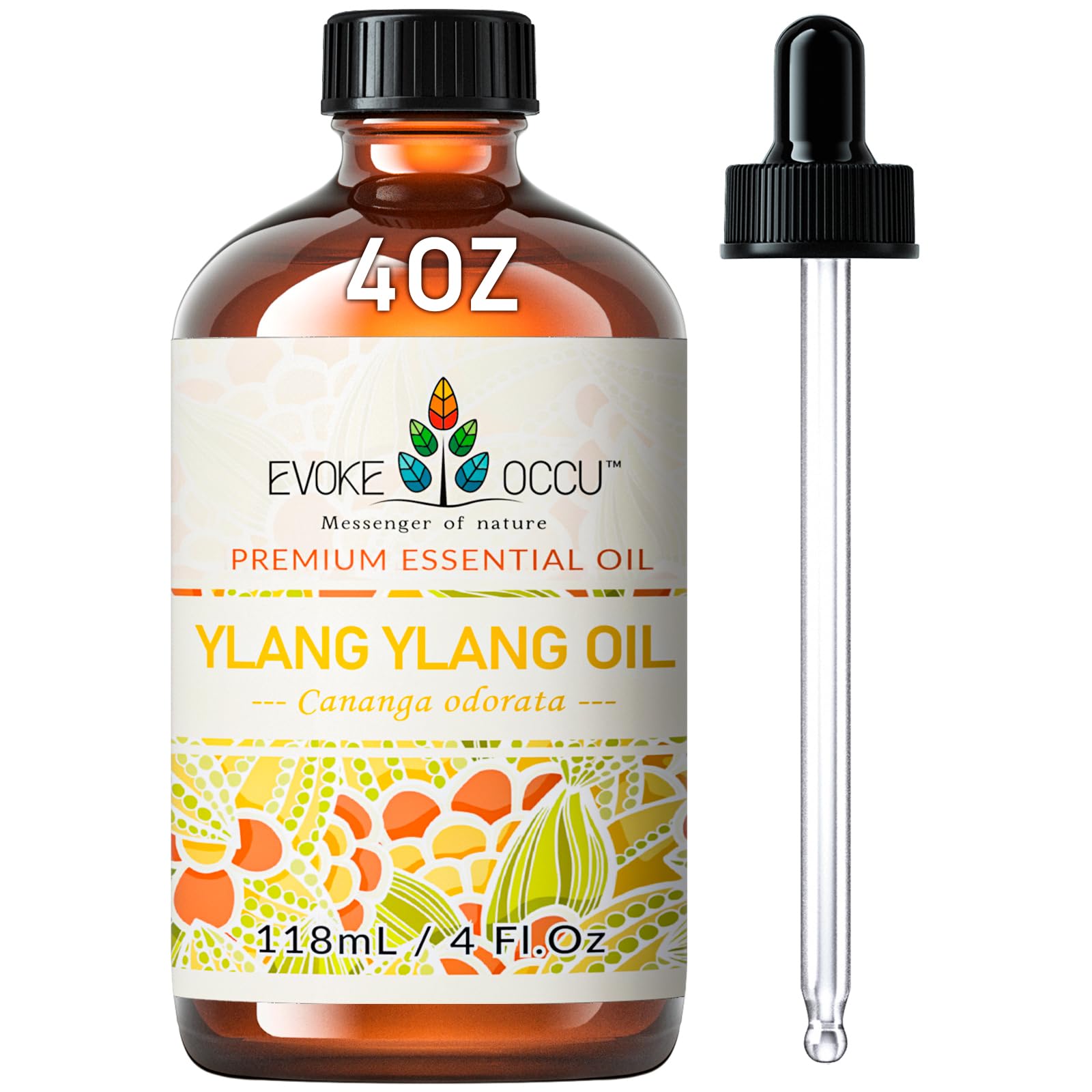 EVOKE OCCU Jasmine Essential Oil 118ml, Pure Jasmine Oil for Aromatherapy Diffuser Candle Soap Making- 4 FL Oz