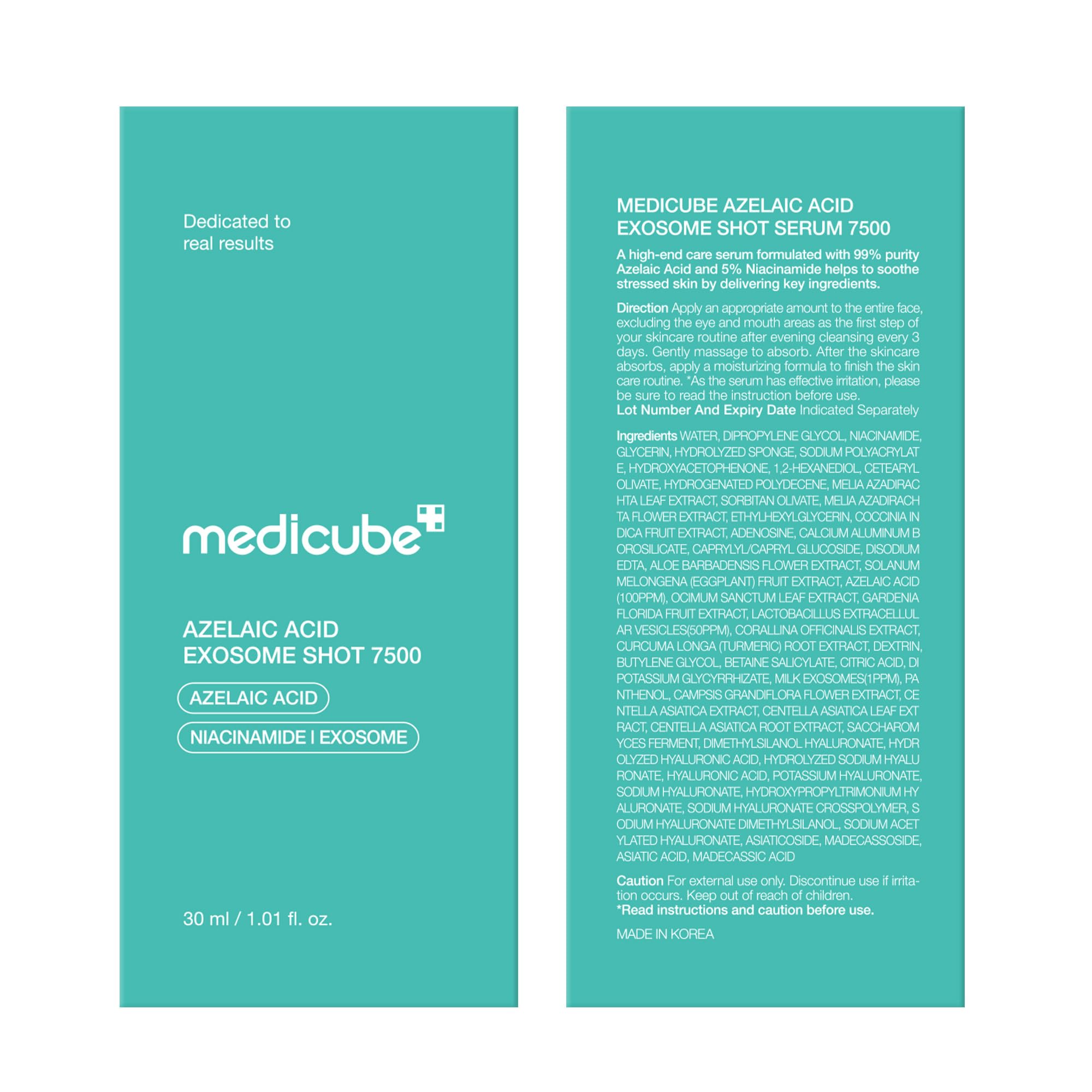 medicube Exosome Shot Zero 2,000 PPM Spicule Facial Serum | Liquid Skin Booster Serum | Exosome, AHA+BHA+PHA | Pore Care, Dead Skin Cells, Skin Texture | Korean Skincare, 1.01 fl.oz Halalzen