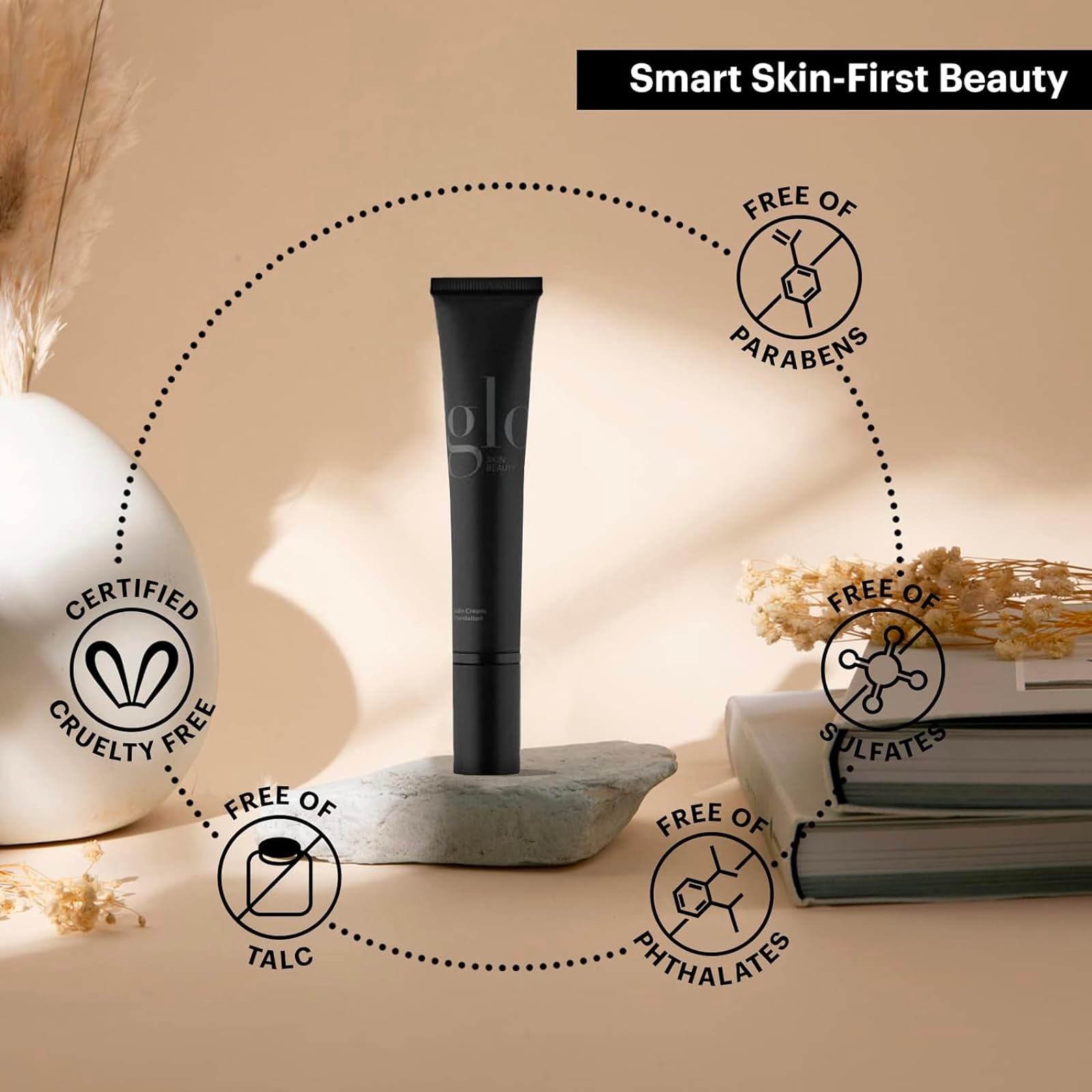 Glo Skin Beauty Satin Cream Foundation Makeup for Face, Honey Fair - Full Coverage, Semi Matte Finish, Conceal Blemishes & Even Skin Tone