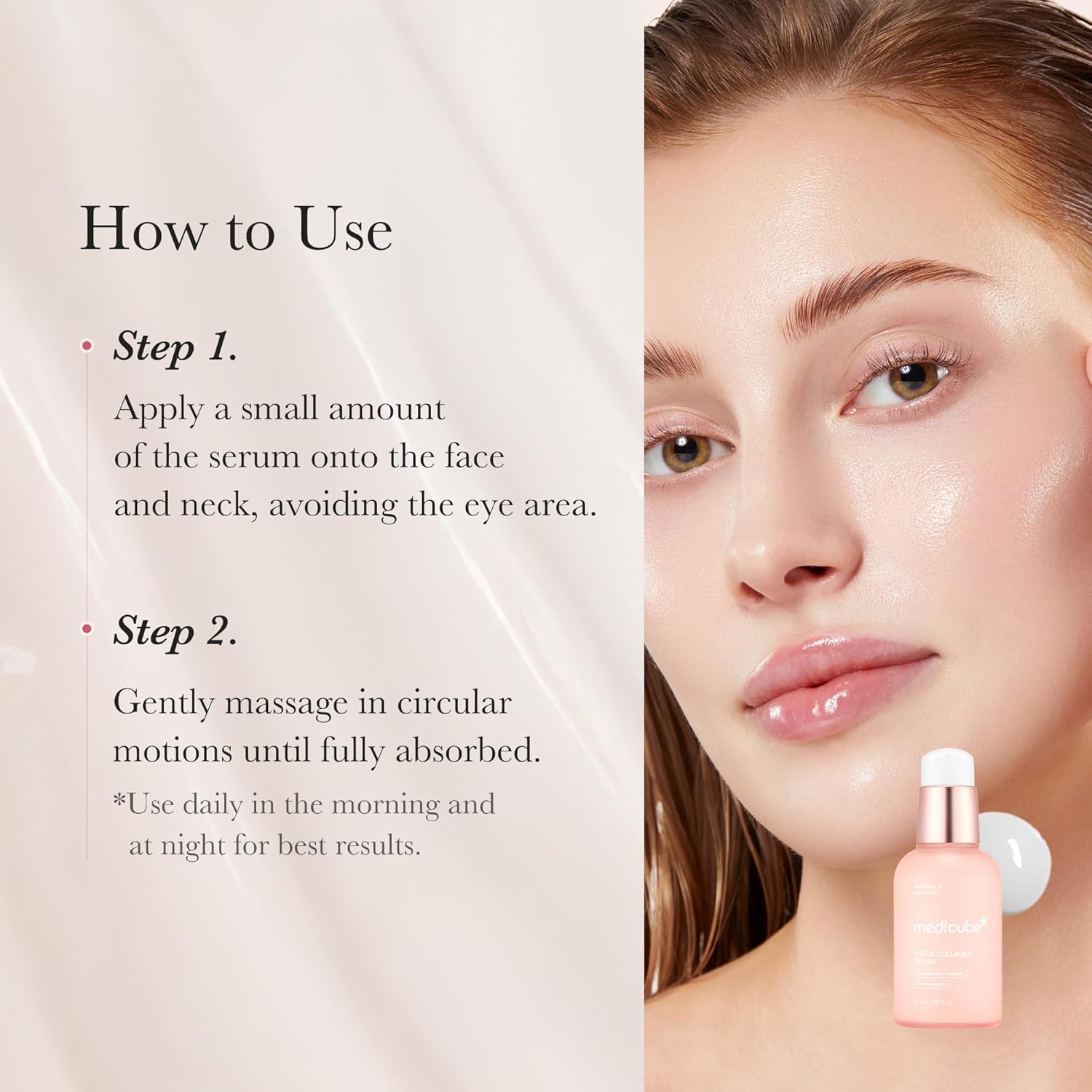 medicube Triple Collagen Serum 55ml - Nourish dull skin with Triple Collagen Complex - A lightweight serum with Niacinamide and Hyaluronic Acid - Korean Skincare Halalzen