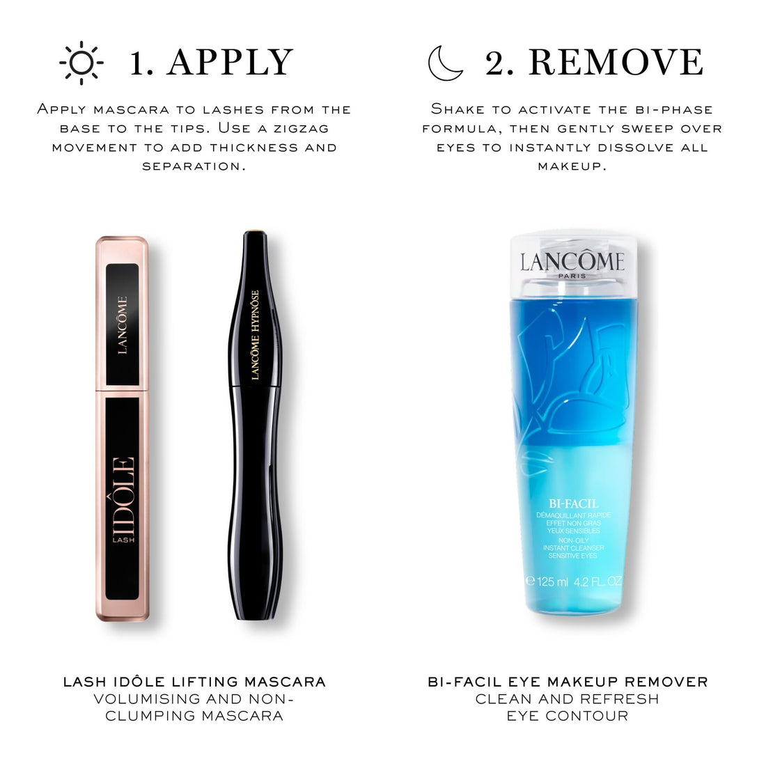 Lancôme Bi-Facil Eye Makeup Remover, Non-Oily, Bi-Phase, Dissolves Waterproof Mascara, Instant Action, Gentle for Sensitive Eyes, Effortlessly Removes Make-up Halalzen