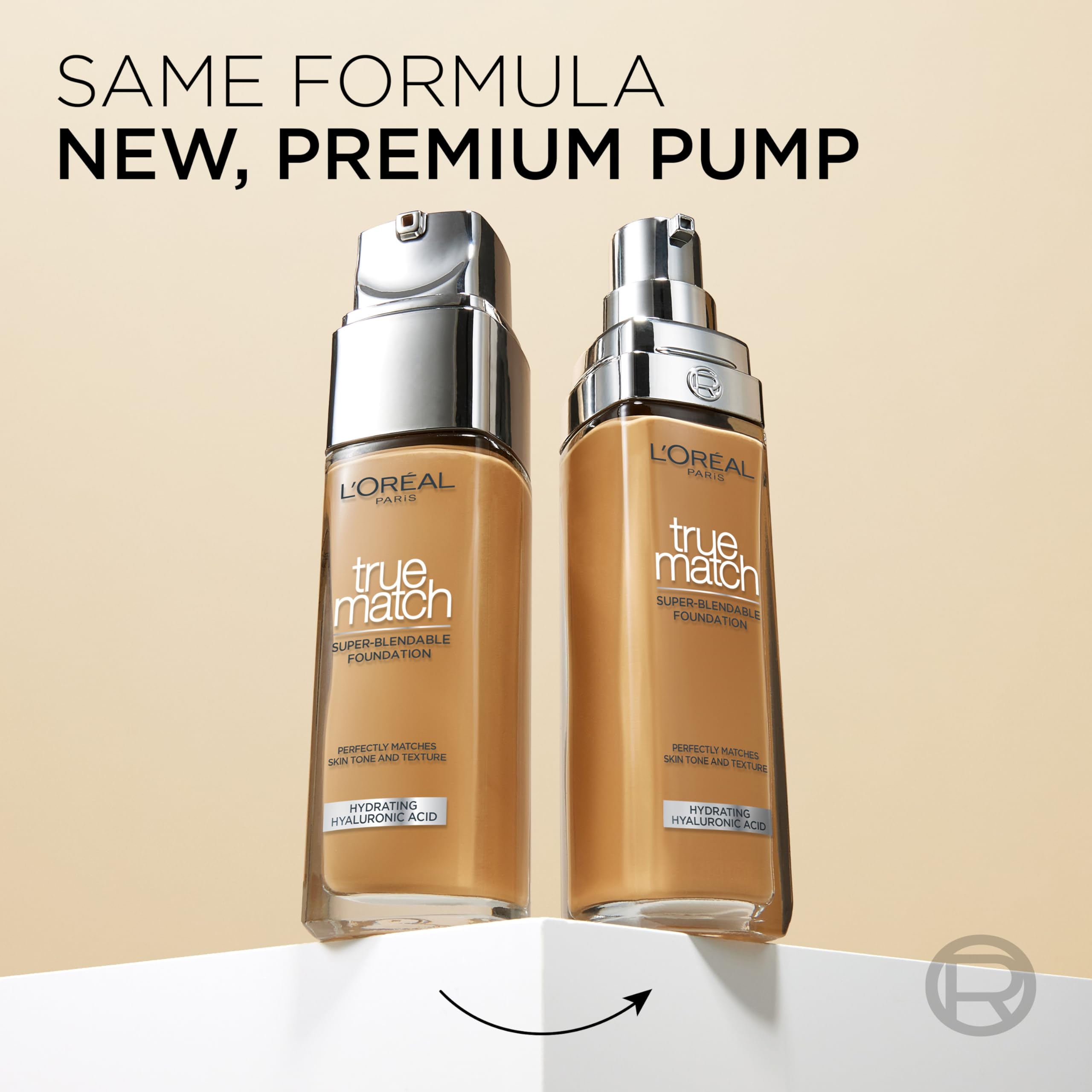 L'Oréal Paris Foundation for Face, Skincare Infused with Hyaluronic Acid, True Match Hydrating Liquid Foundation for All Skin Tones, SPF 16, 1N Ivory, 30 ml Halalzen