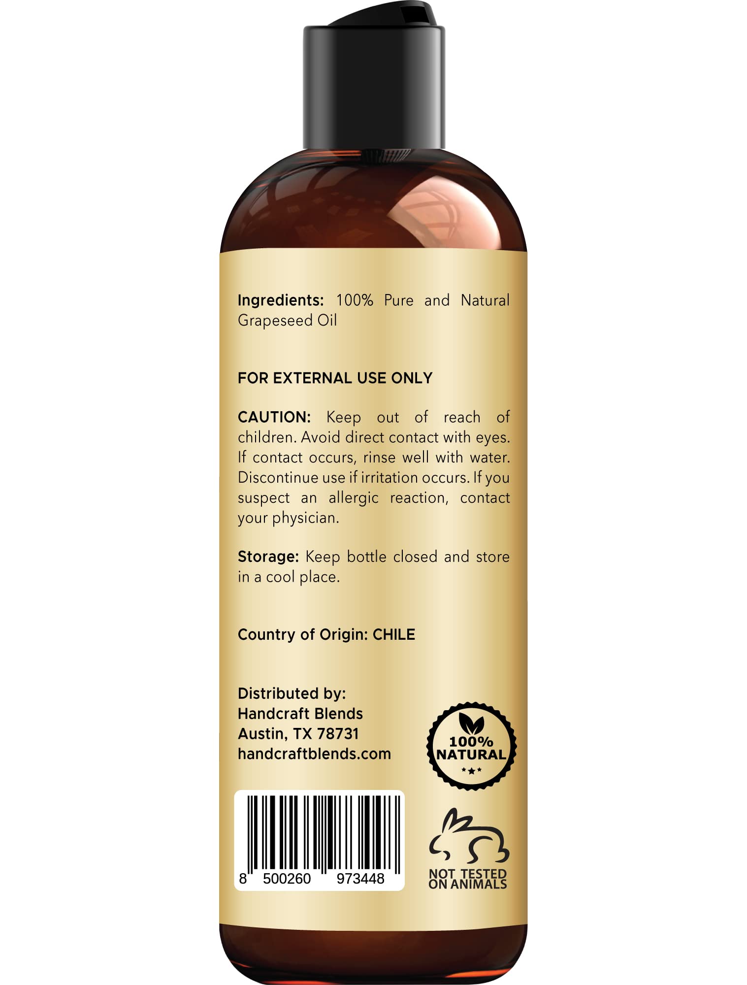 Handcraft Blends Castor Oil with Rosemary and Peppermint Oil 118 ml | 100% Pure and Natural | Premium Grade Carrier Oil | Hair, Eyelashes and Eyebrows | Hair and Body