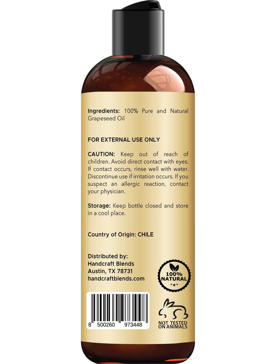 Handcraft Blends Castor Oil with Rosemary and Peppermint Oil 118 ml | 100% Pure and Natural | Premium Grade Carrier Oil | Hair, Eyelashes and Eyebrows | Hair and Body
