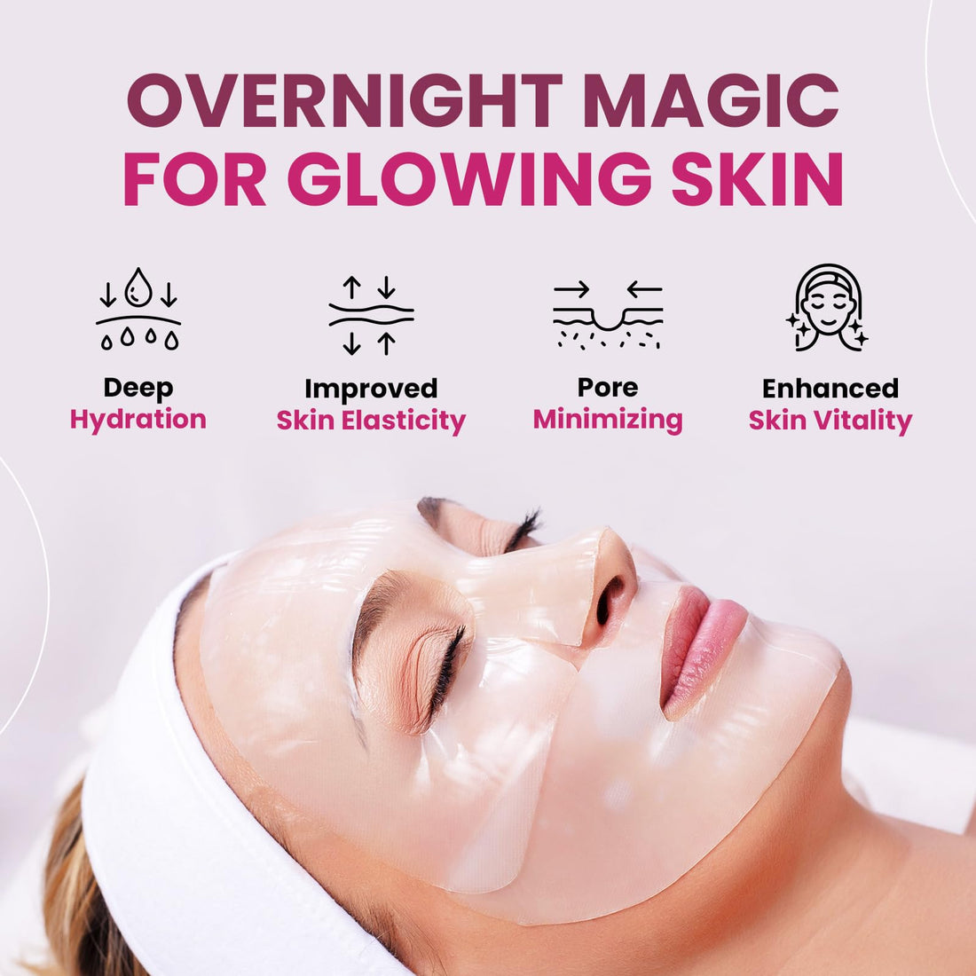 10 Pack Mixed Face Mask Set with Collagen – Hydrating Sheet Mask Skincare Set for Radiant, Fresh & Nourished Skin, Moisturising Facial Masks for Women & Men