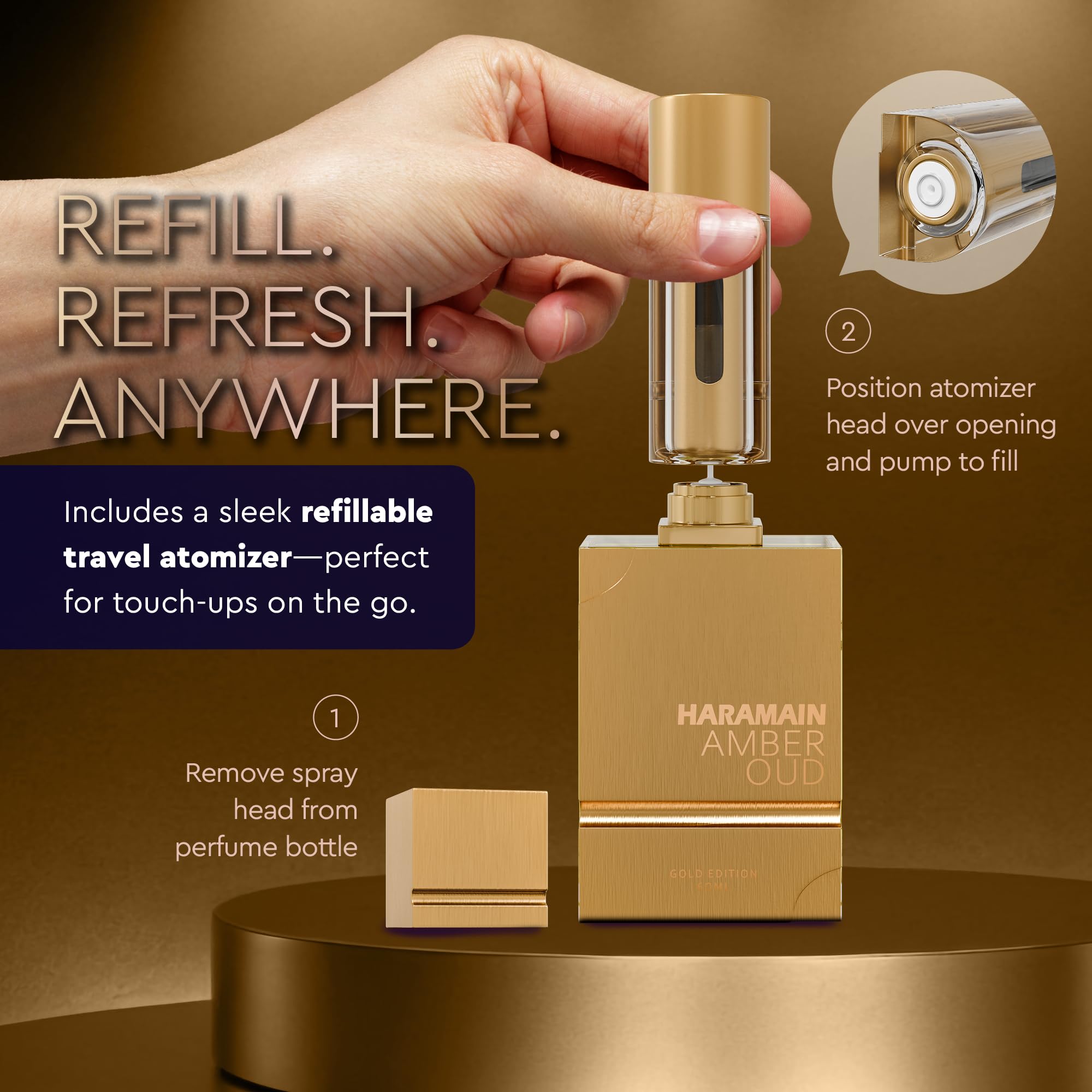Al Haramain Amber Oud Gold Edition - Arabian Perfume for Women and Men Unisex - Long Lasting Amber - 2 oz