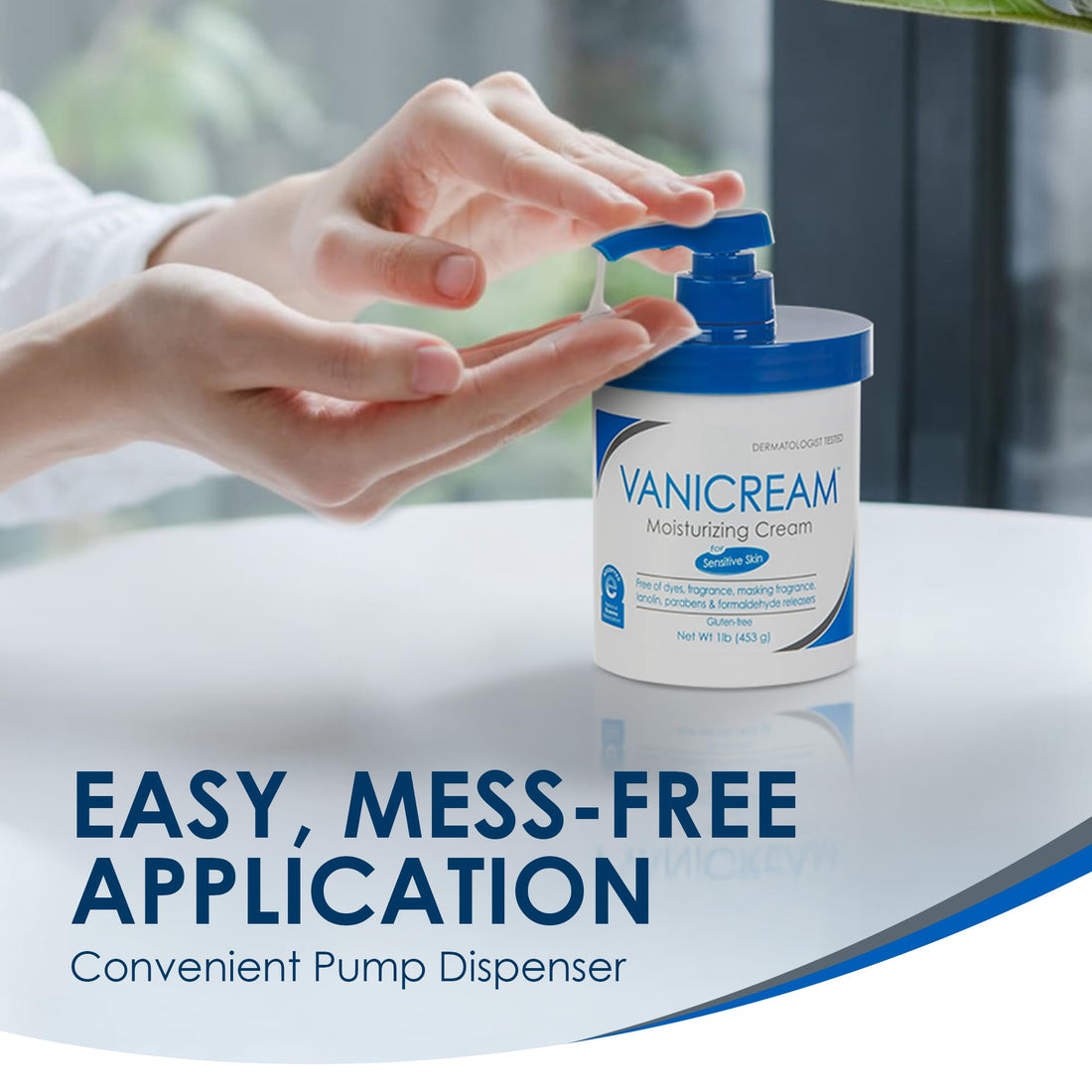 Vanicream Moisturizing Skin Cream with Pump Dispenser - 16 fl oz (1 lb) - Moisturizer Formulated Without Common Irritants for Those with Sensitive Skin Halalzen