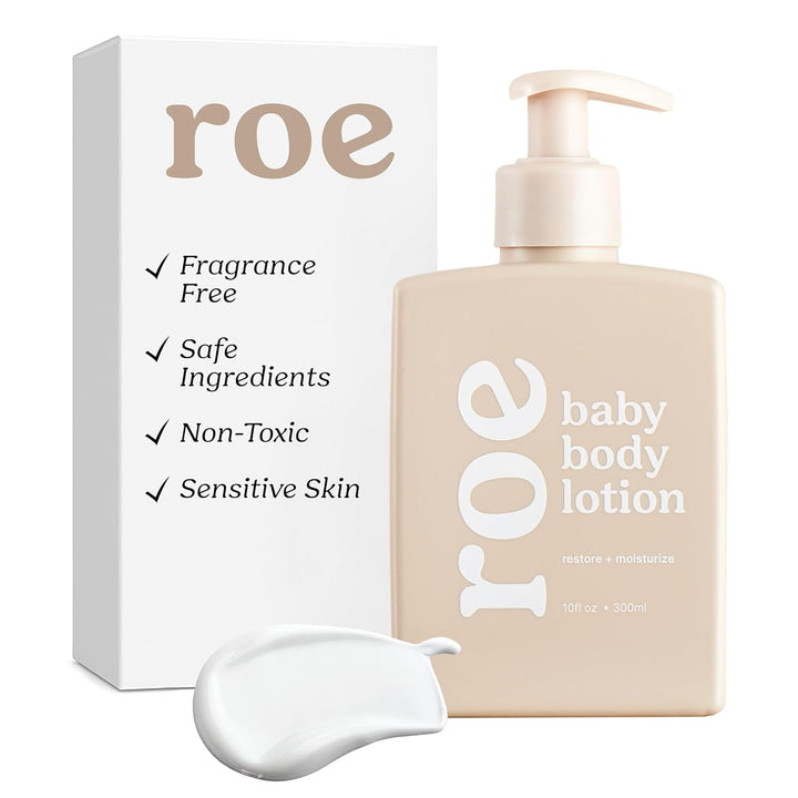 Roe Wellness- Baby Lotion Moisturizer Fragrance-Free | Great For Sensitive Skin Lightweight Moisturizing Lotion | For Babies, Infants, Kids and More Halalzen