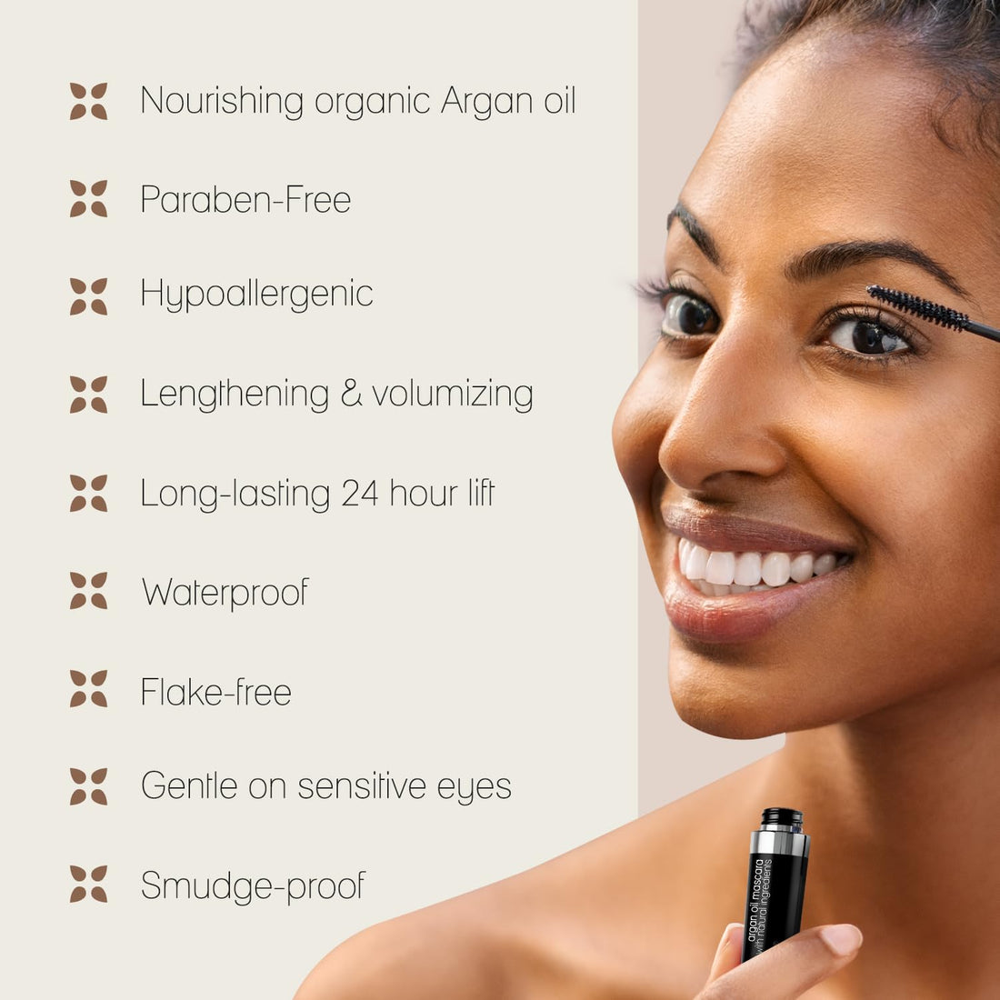 Poppy Austin - Vegan Mascara Black Volume And Length Waterproof - Gentle, Hypoallergenic Volumising Mascara, Organic & Cruelty Free All Natural Organic For Sensitive Eyes (9 Gram) Halalzen