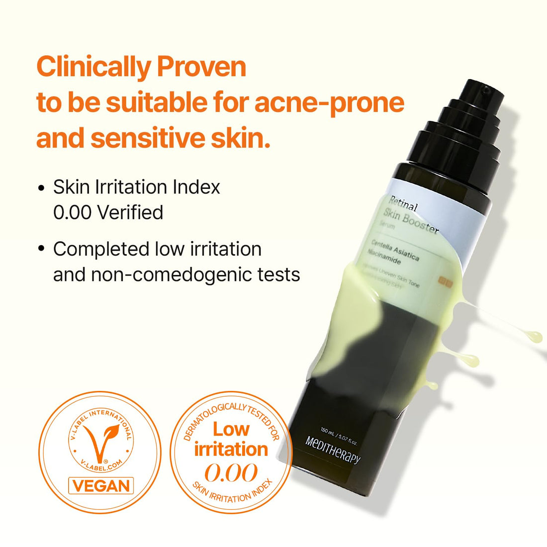 MEDITHERAPY Retinal Skin Booster Serum | Retinaldehyde, Niacinamide Anti-Aging Serum - K-Beauty Facial Serum for Fine Lines, Firming & Radiance | Hydrating Face Serum All Skin Types, 5.07 fl oz Halalzen