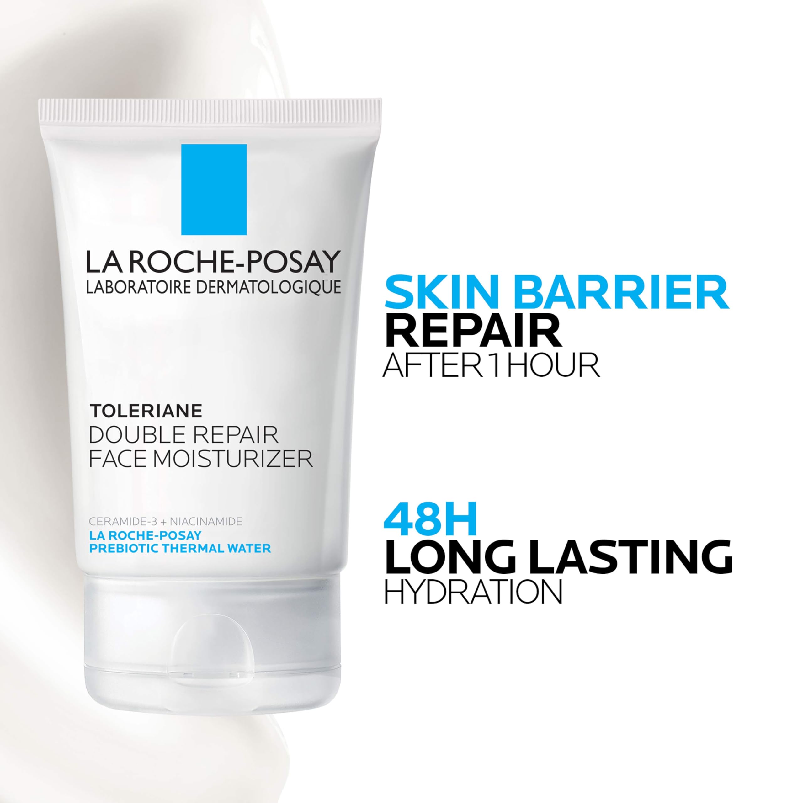 La Roche-Posay Toleriane Double Repair Face Moisturizer, Daily Moisturizer Face Cream with Ceramide & Niacinamide for All Skin Types, Immediate Comfort & Long Lasting Hydration, Fragrance Free Halalzen