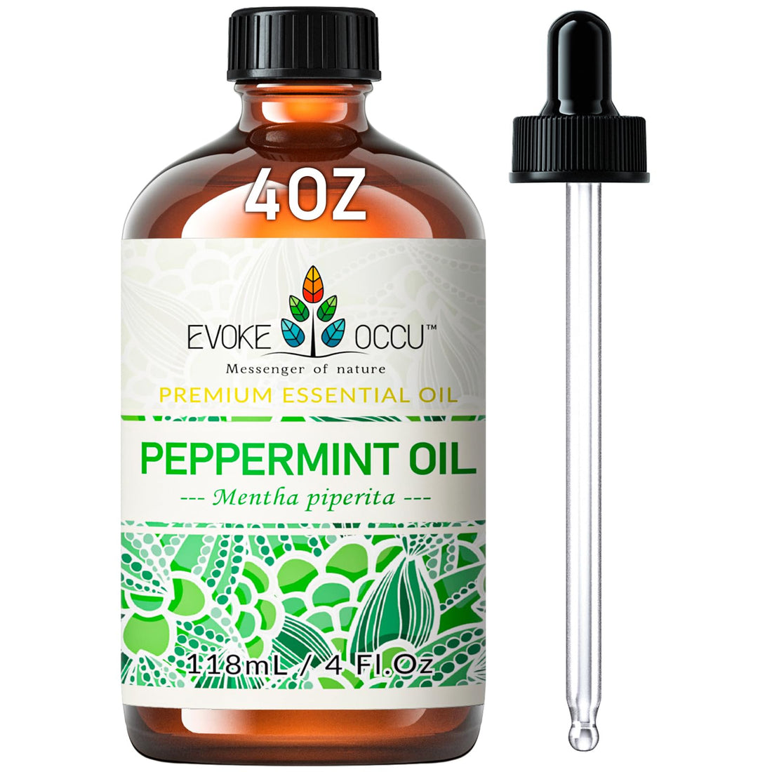 EVOKE OCCU Jasmine Essential Oil 118ml, Pure Jasmine Oil for Aromatherapy Diffuser Candle Soap Making- 4 FL Oz