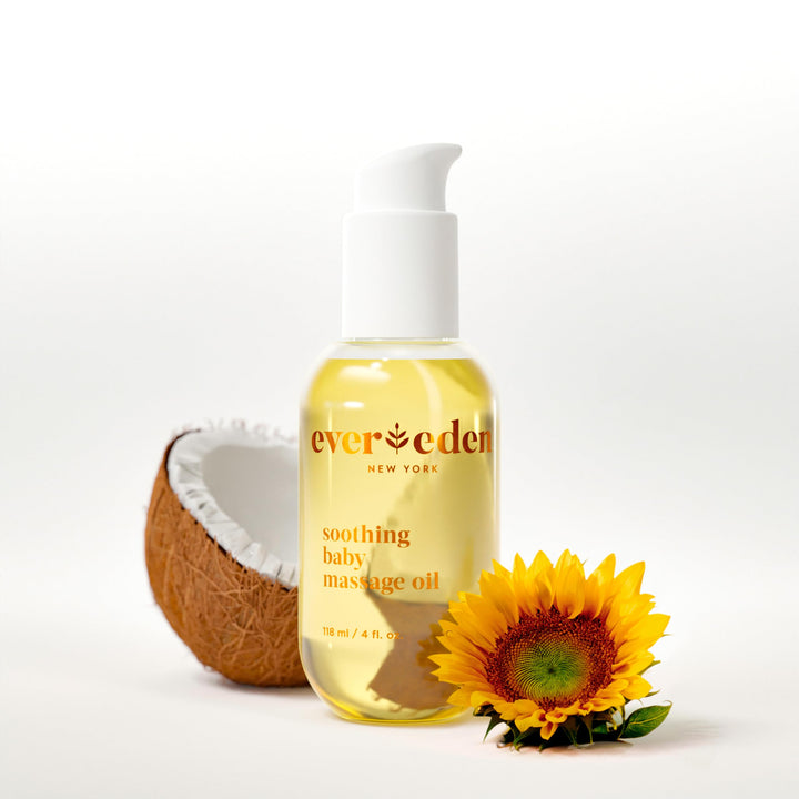 Evereden Soothing Baby Massage Oil 10.1 fl oz. | Clean Baby Care | Non-toxic and Fragrance Free | Clean Ingredients Halalzen