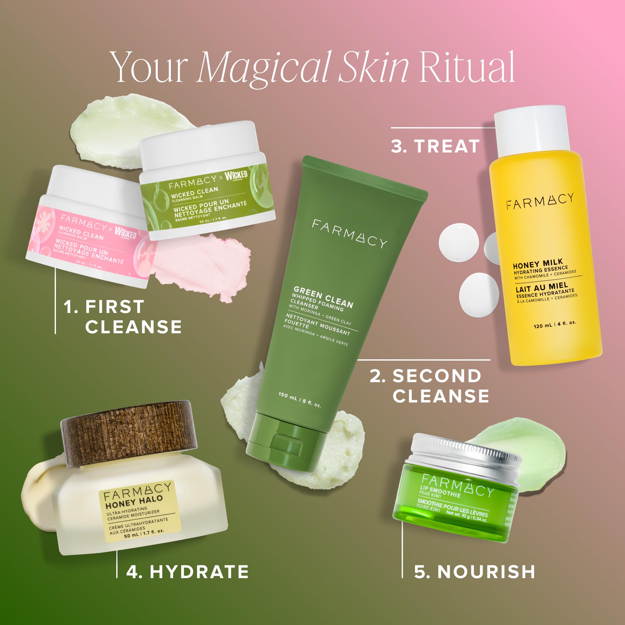 Farmacy Makeup Remover Cleansing Balm - Green Clean Waterproof Makeup Remover + Oil Based Cleanser - Gentle Exfoliating Double Cleanser - Melts From Balm to Milky Lather (30ml) Halalzen