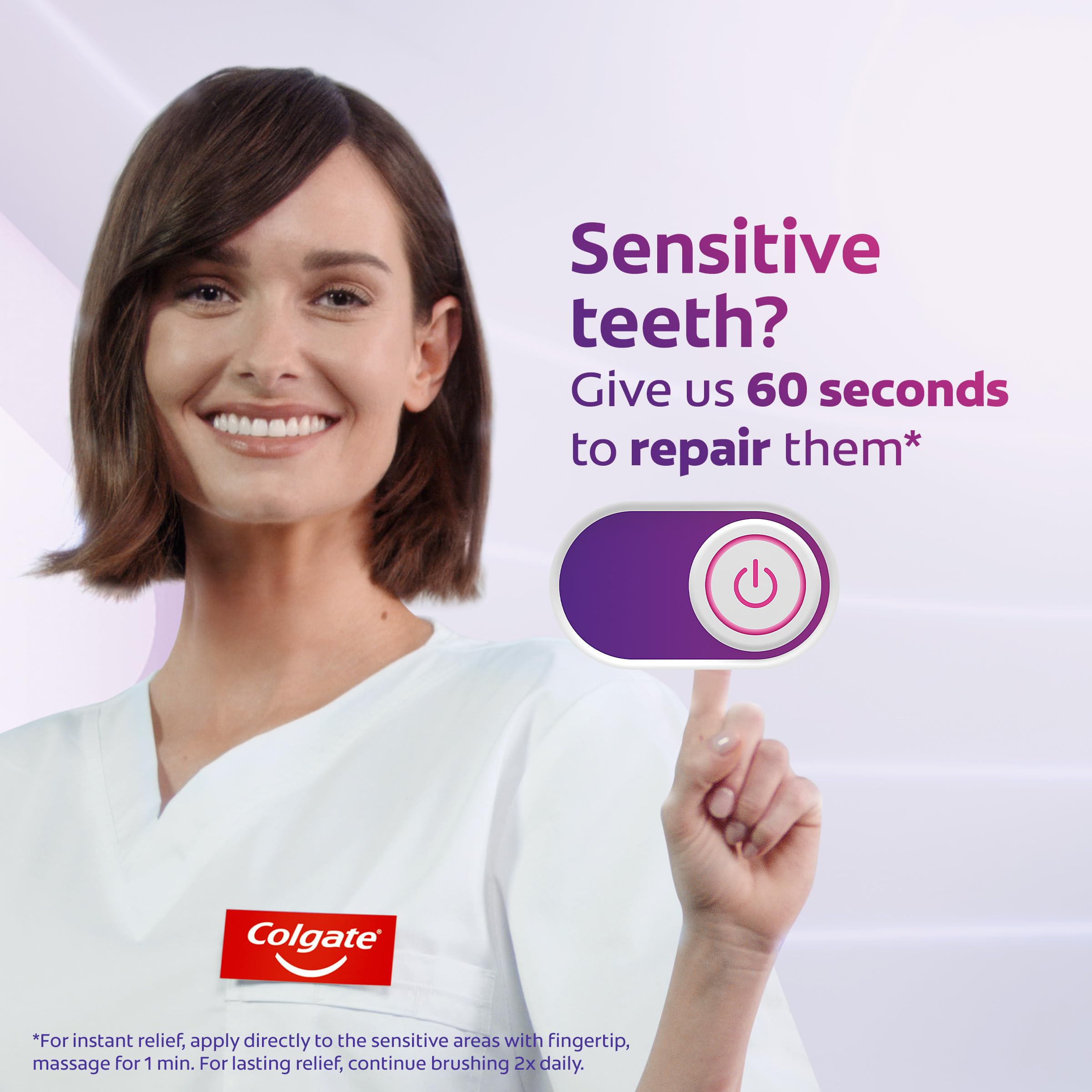 Colgate Sensitive Repair & Prevent + Gentle Whitening Toothpaste 75ml, Toothpaste for Sensitive Teeth, Acts in 1 Minute, Seals and Repairs Sensitive Areas of Teeth, Prevents Pain Coming Back
