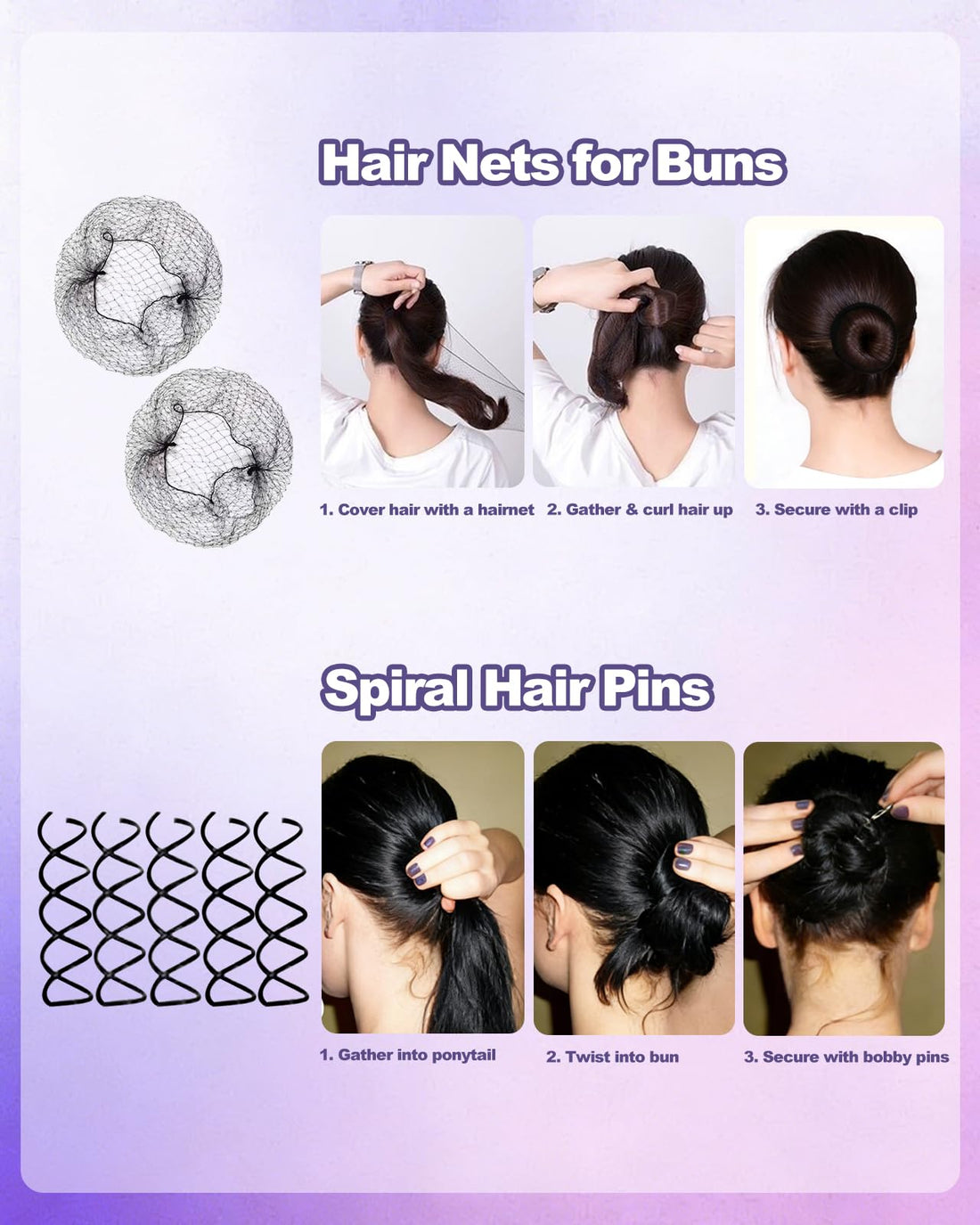 Oiomniv 72PCS Hair Styling Tools Set for Women, DIY Hair Braiding & Bun Maker Kit, Easy Hair Accessories for Updos, Ponytails & Braids, Home Hairdressing Styling Set, Hair accessories for girls Halalzen