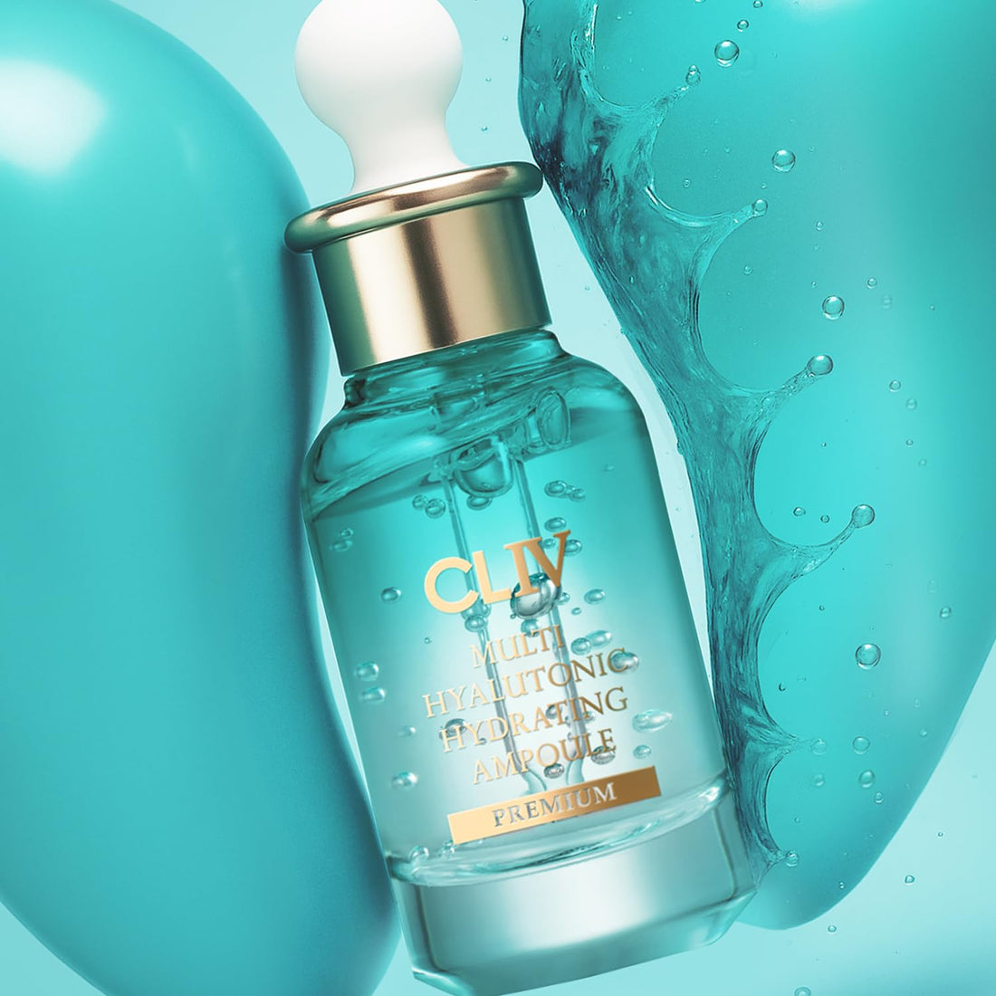 CLIV Multi Hyaluronic Hydrating Ampoule | 85% Hyaluronic Acid, 8-Layer Hydration, Ceramides & Panthenol for Deep Moisture Care | Korean Skincare Nourishing Serum | 1.01 Fl Oz (Pack of 1) Halalzen