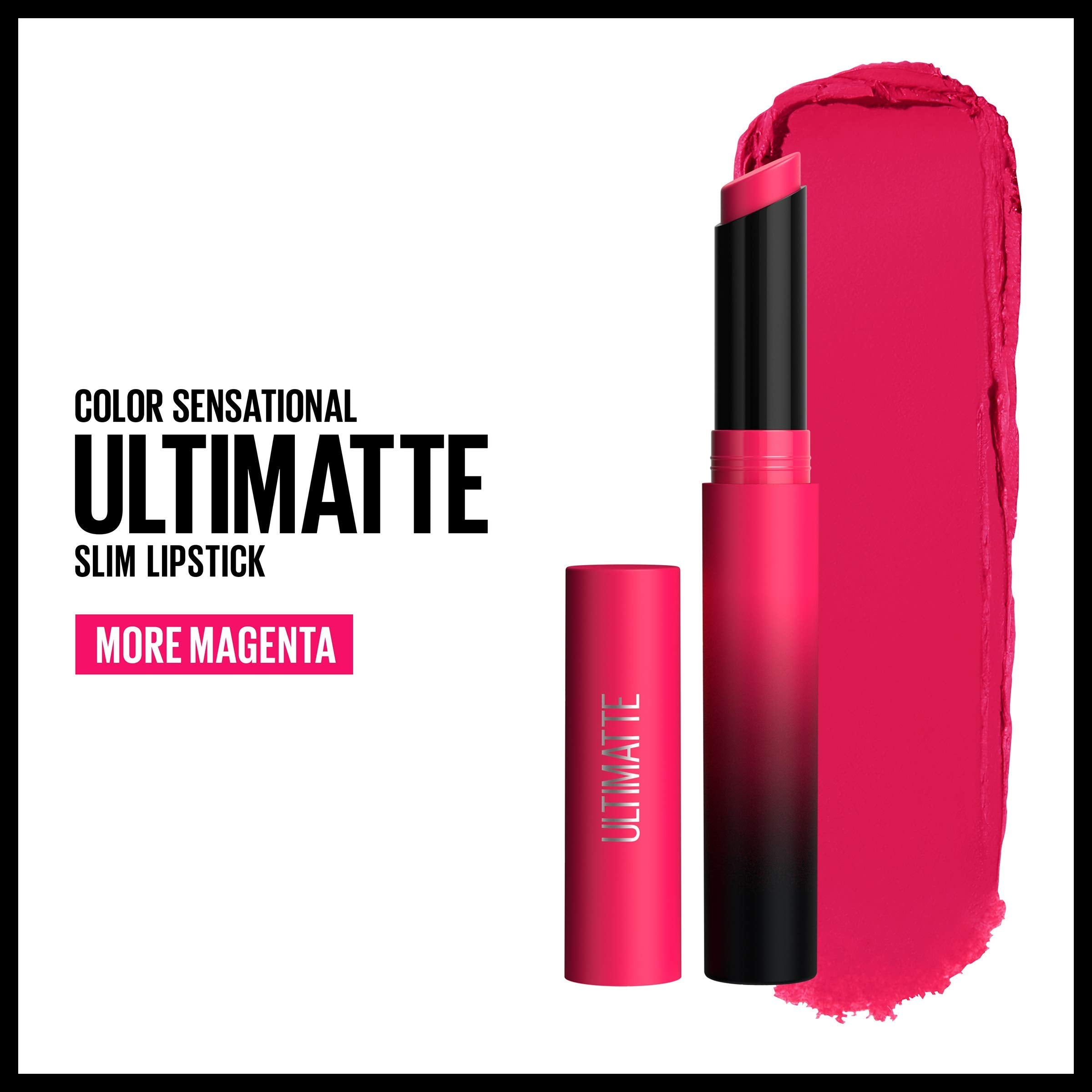 Maybelline Color Sensational Ultimatte Matter Lippenstift, nicht austrocknend, intensive Farbpigmente, More Truffle, Kakaobraun, 1 Stück