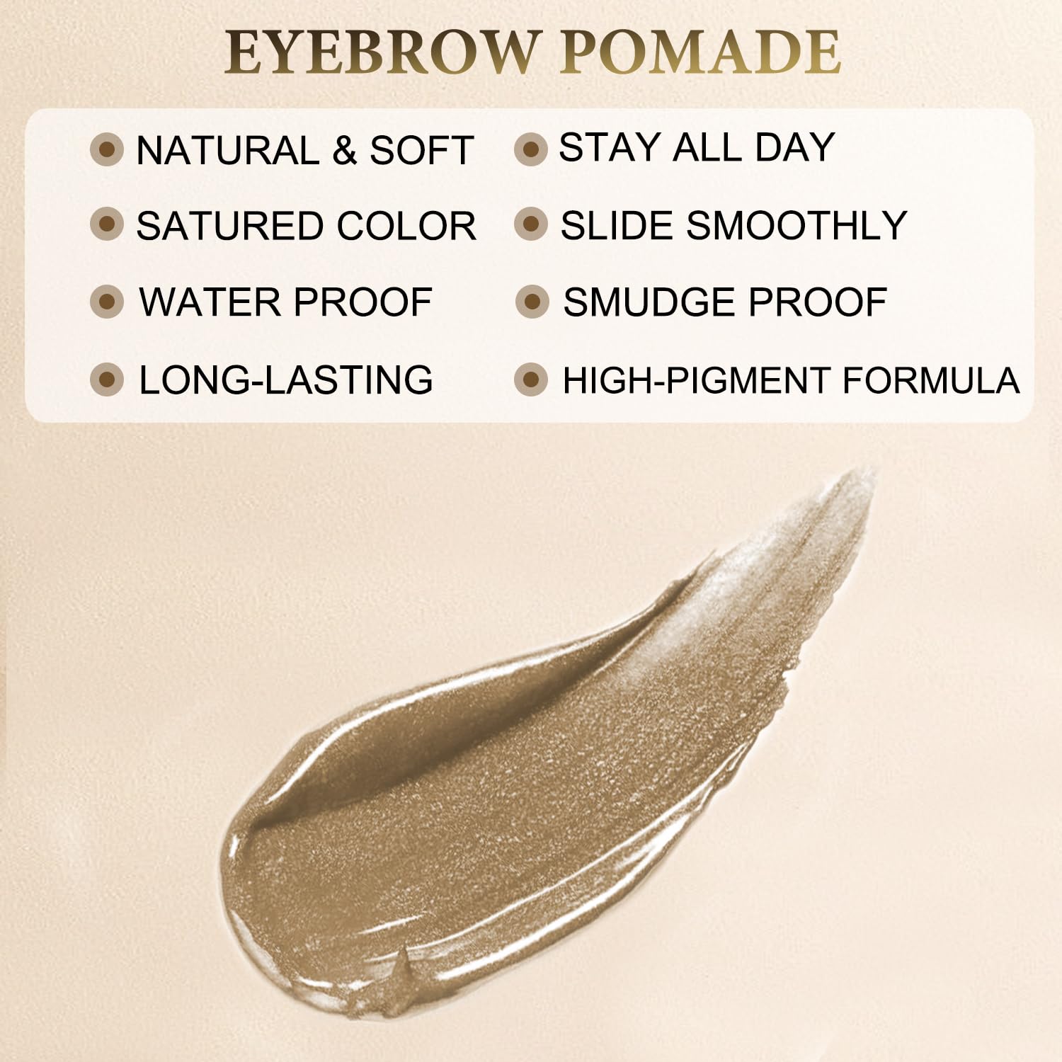 LAVONE Makeup Kit With Eyebrow Stamp Pencil, Waterproof Brow Pencil & Pomade, Eyeliner, Dual-ended Eyebrow Brush, Dark Brown