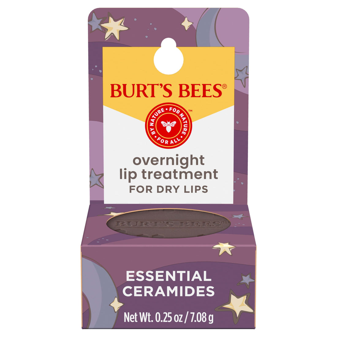 Burt's Bees Overnight Lip Sleeping Mask, 0.25 oz - Moisturizing, Hydrating, Exfoliating, Reduces Fine Lines, Ceramide Infused, Passionfruit Scent Halalzen