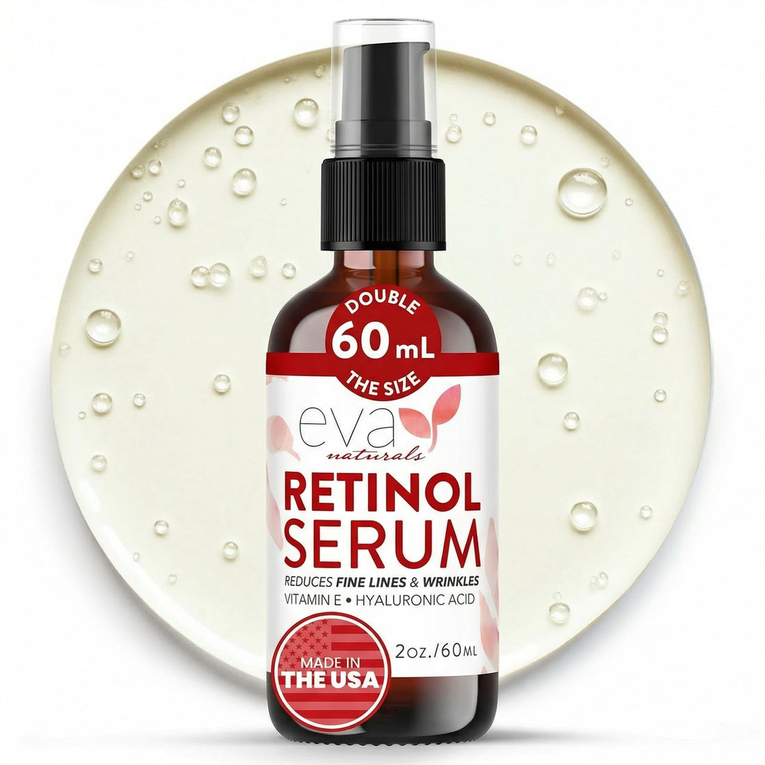 Eva Naturals Vitamin C+ Serum for Face – Anti-Aging Facial Serum with Niacinamide, Retinol, Hyaluronic Acid, Salicylic Acid & Rosehip Oil for Dark Spots, Uneven Skin Tone & Radiant Glow (30 mL)