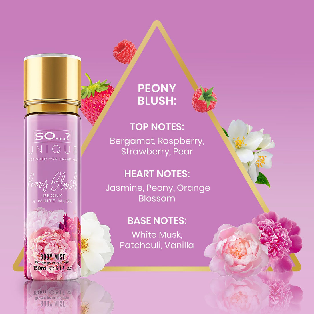 So…? Unique Womens White Blossom Body Mist Fragrance Spray 150ml Halalzen