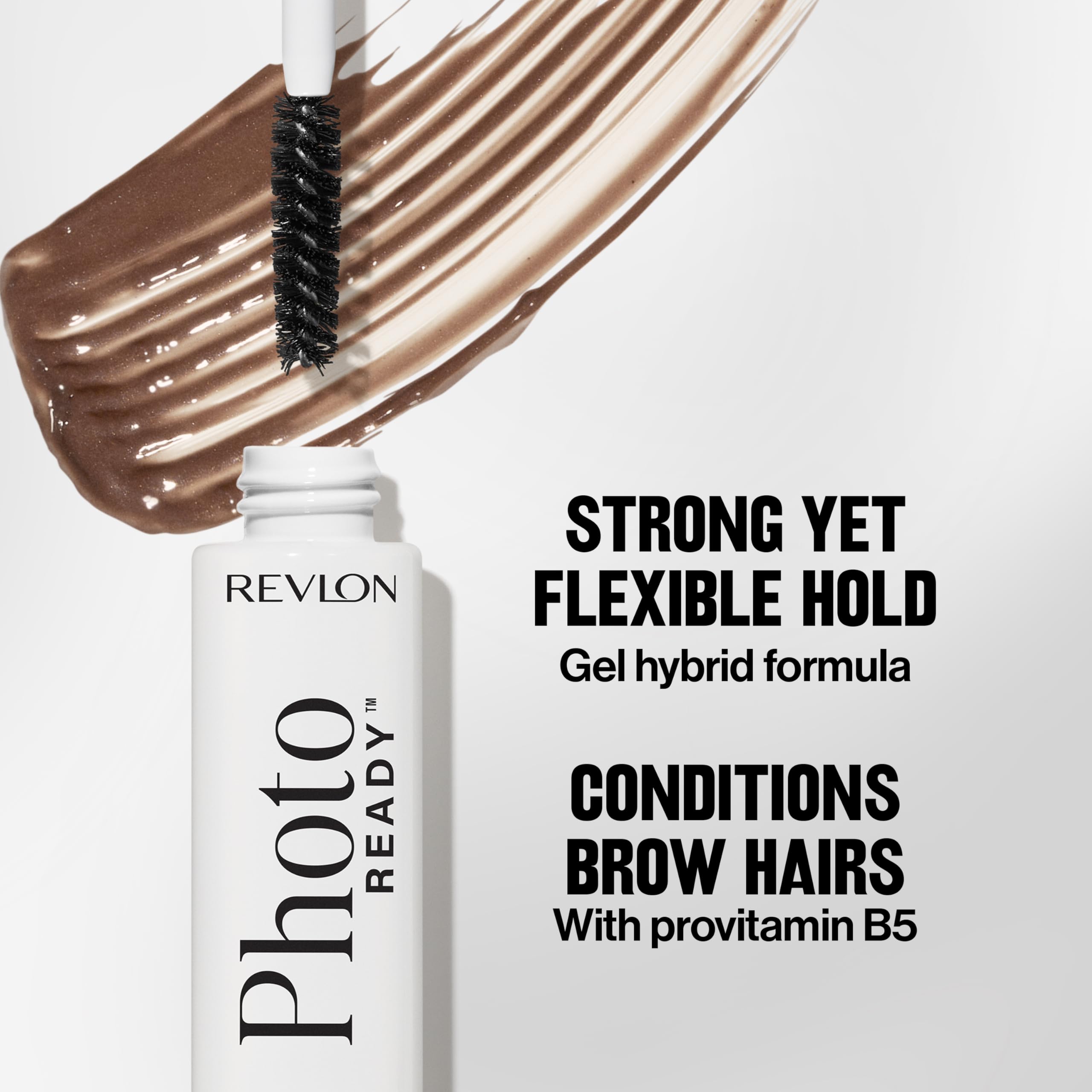 Revlon PhotoReady Lifting Brow Gel, Tinted Eyebrow Lamination with Spoolie Brush, Conditions, Shapes & Defines, 801 Clear, 0.23 fl oz