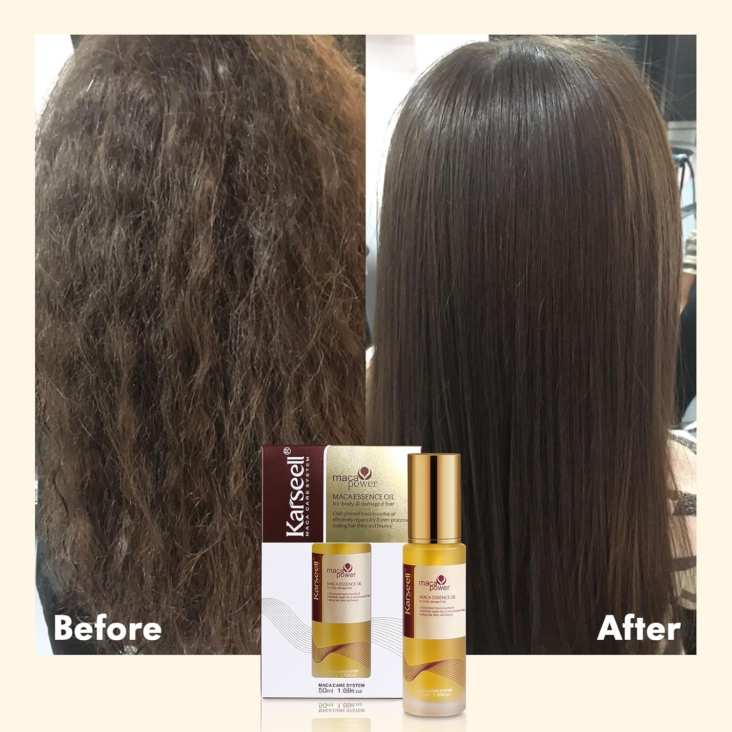 Karseell Moroccan Argan Oil for Hair Healing Cold Pressed Weightless Argan Oil Hair Serum for Dry Damaged Hair 50ml Halalzen