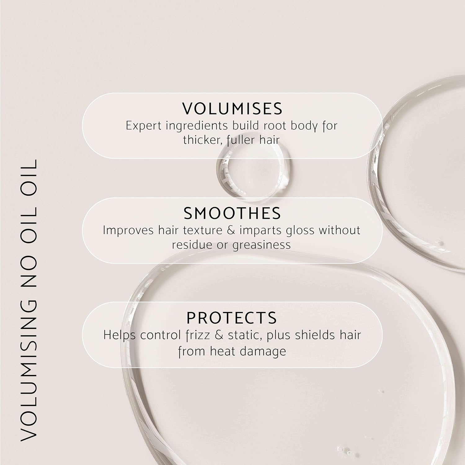 Percy & Reed Volumising No Oil Oil 60ml, Lightweight Hair Serum, Hair Thickening Serum for Fine Strands, Smooths Frizz, Adds Shine, Heat Protection, Sulphate & Paraben Free