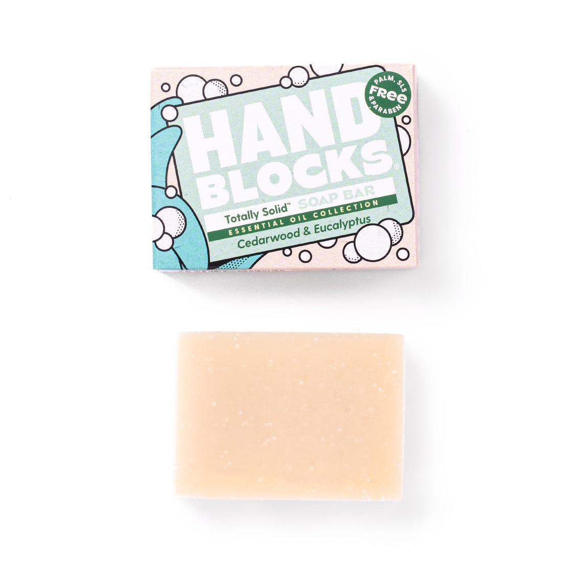 Hand Blocks: Cedarwrood & Eucalyptus (6 Pack) - Cold Processed Natural Soap Bars - Plastic, Palm, SLS, SLES & Paraben Free Halalzen