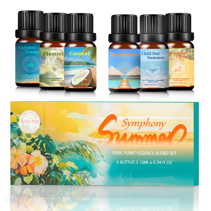 Premium Hotel Fragrance Oil Collection for Diffusers, Essential Oils for Diffusers for Home, Hotel Diffuser Fragrance Oils,Spa & Candle Making, White Tea, Citrus Luxe, Velvet Night and More - 6x10ml