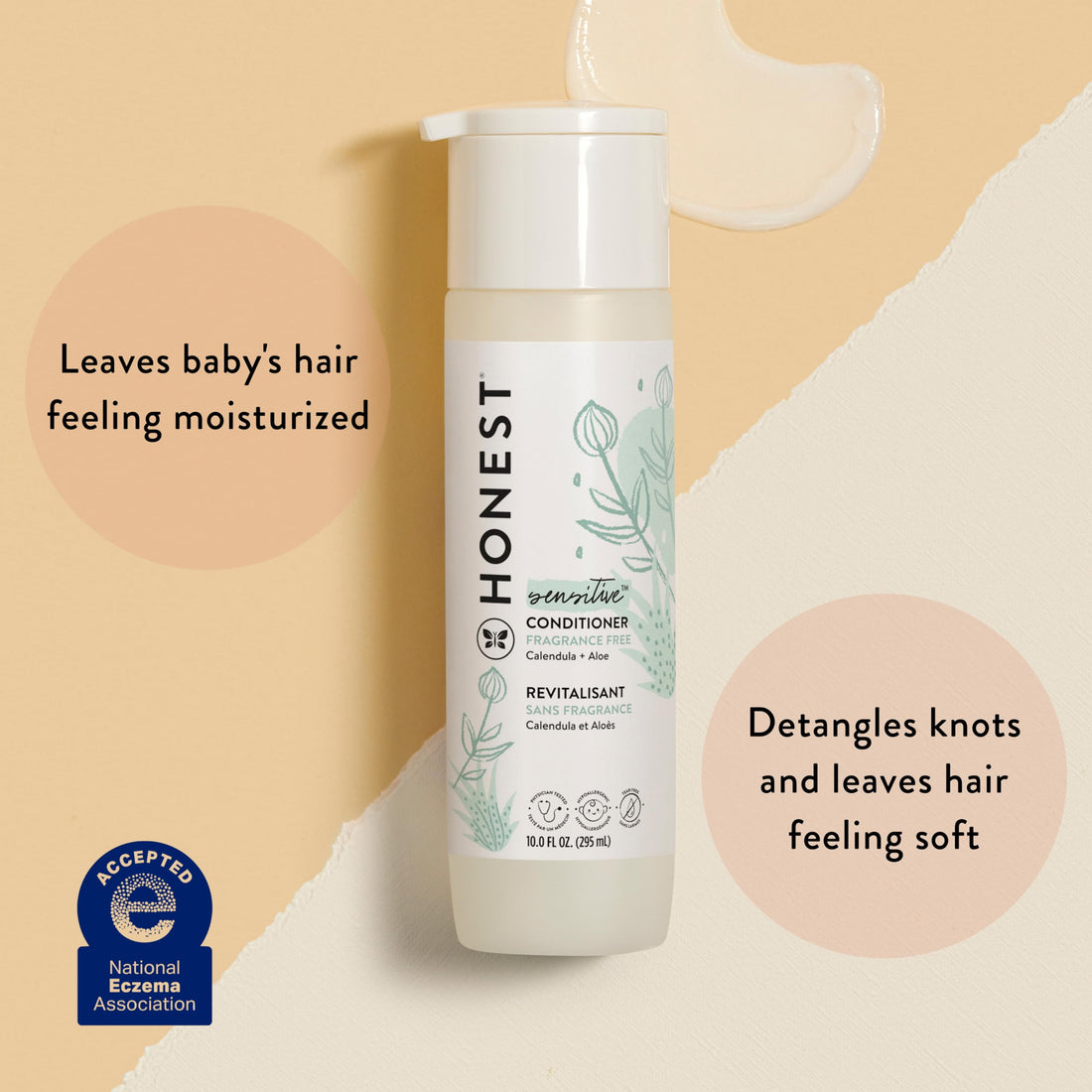 The Honest Company Baby Shampoo, Body Wash & Conditioner Duo, 2-in-1 Cleansing, Silicone-Free, Naturally Derived, Lavender Calm Scent, 20 fl oz Halalzen