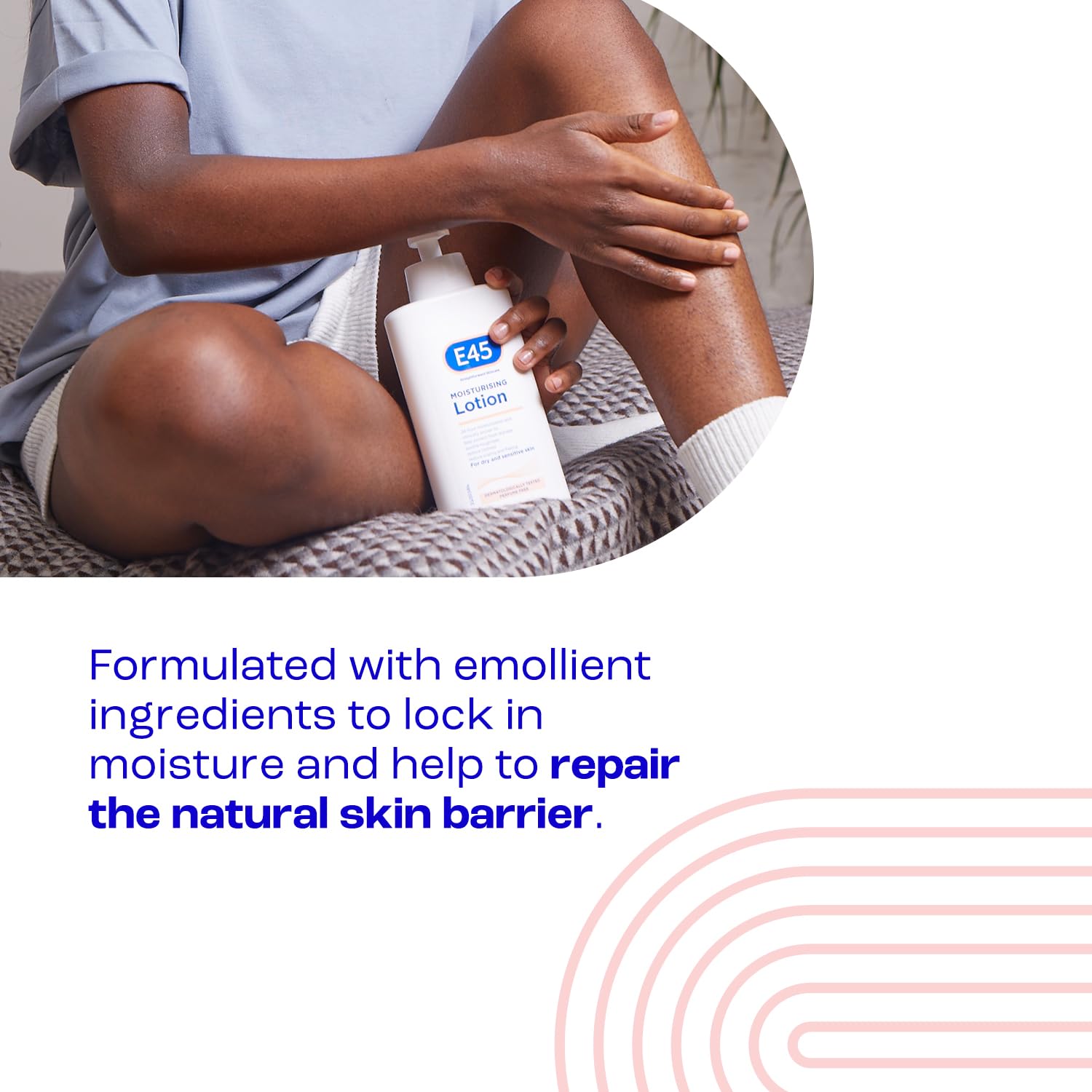 E45 Moisturising Lotion 500 ml for Dry & Sensitive Skin - Long-Lasting Hydration Protect from Dryness, Reduce Redness - Dermatological Body Moisturiser Lotion - Body Lotion - Daily Moisturiser Halalzen
