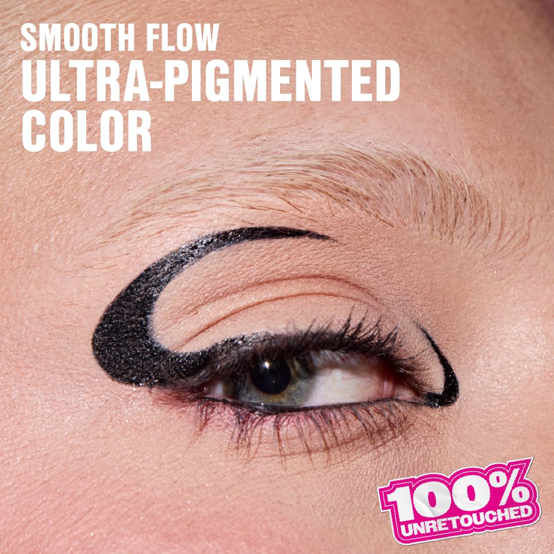 wet n wild Mega Last Breakup Proof Liquid Eyeliner - Ultra-Fine Brush, Waterproof, 16-Hour Long-Lasting Wear- Cruelty-Free & Vegan - Black