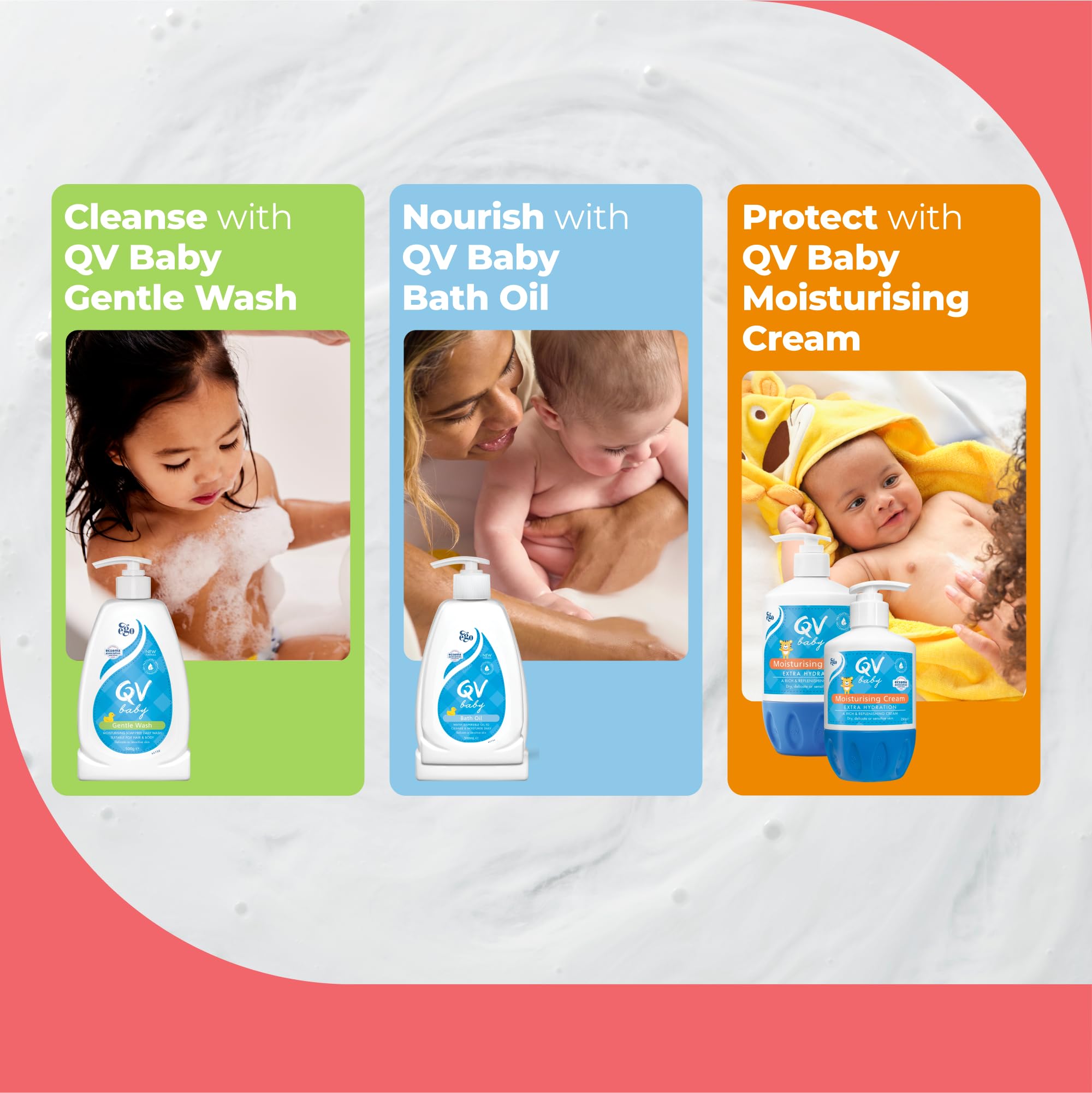 QV Baby Moisturising Cream, 500g - Rich Moisturising Cream With Glycerin and Vitamin B3 For Babies and Newborn, Non-Greasy For Sensitive Skin, with 24-Hour Protection, Baby Moisturiser, pH-balanced Halalzen
