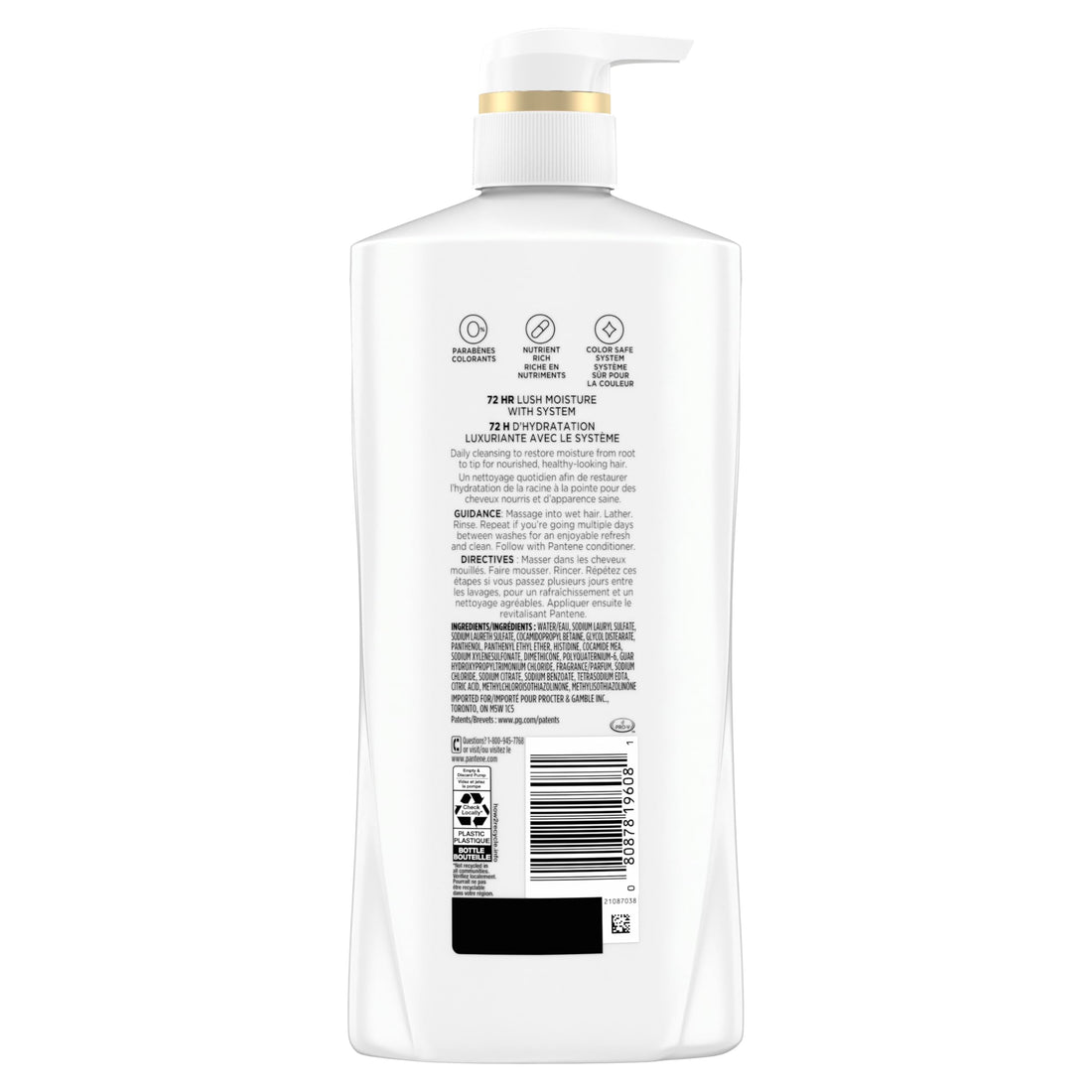 Pantene Shampoo & Conditioner Set, Daily Moisture Renewal - Pro-V Nutrients for Dry, Color-Treated, Straight to Curly Hair, 72-Hour Hydration & Softness, 52.8 Oz Total + Miracle Rescue Shot (0.5 Oz) Halalzen