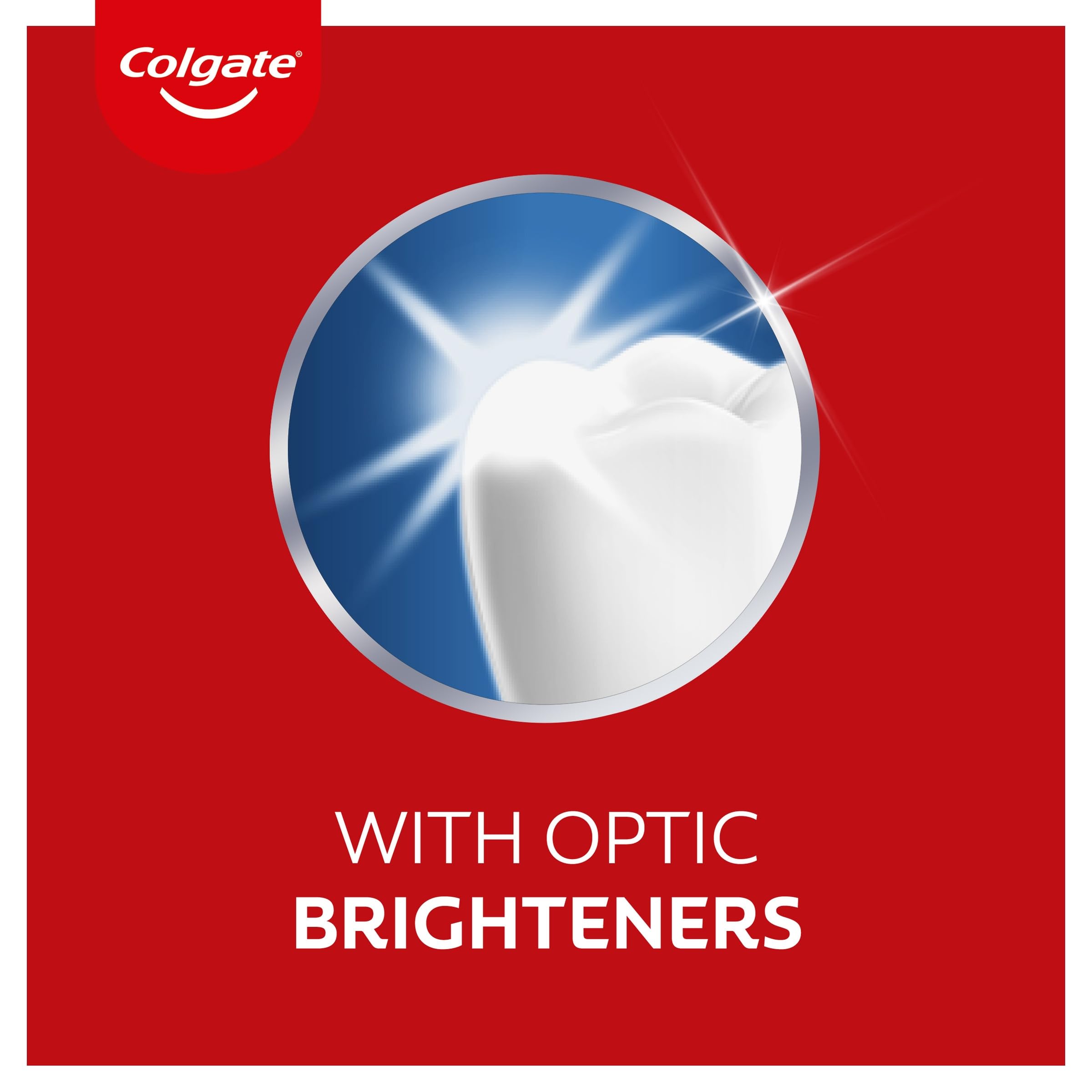 Colgate Max White Optic Toothpaste 4X75ml - Teeth Whitening Toothpaste - Clinically Proven Formula - Removes up to 100% of Surface Stains - Optic Brighteners Instantly Whiten Teeth