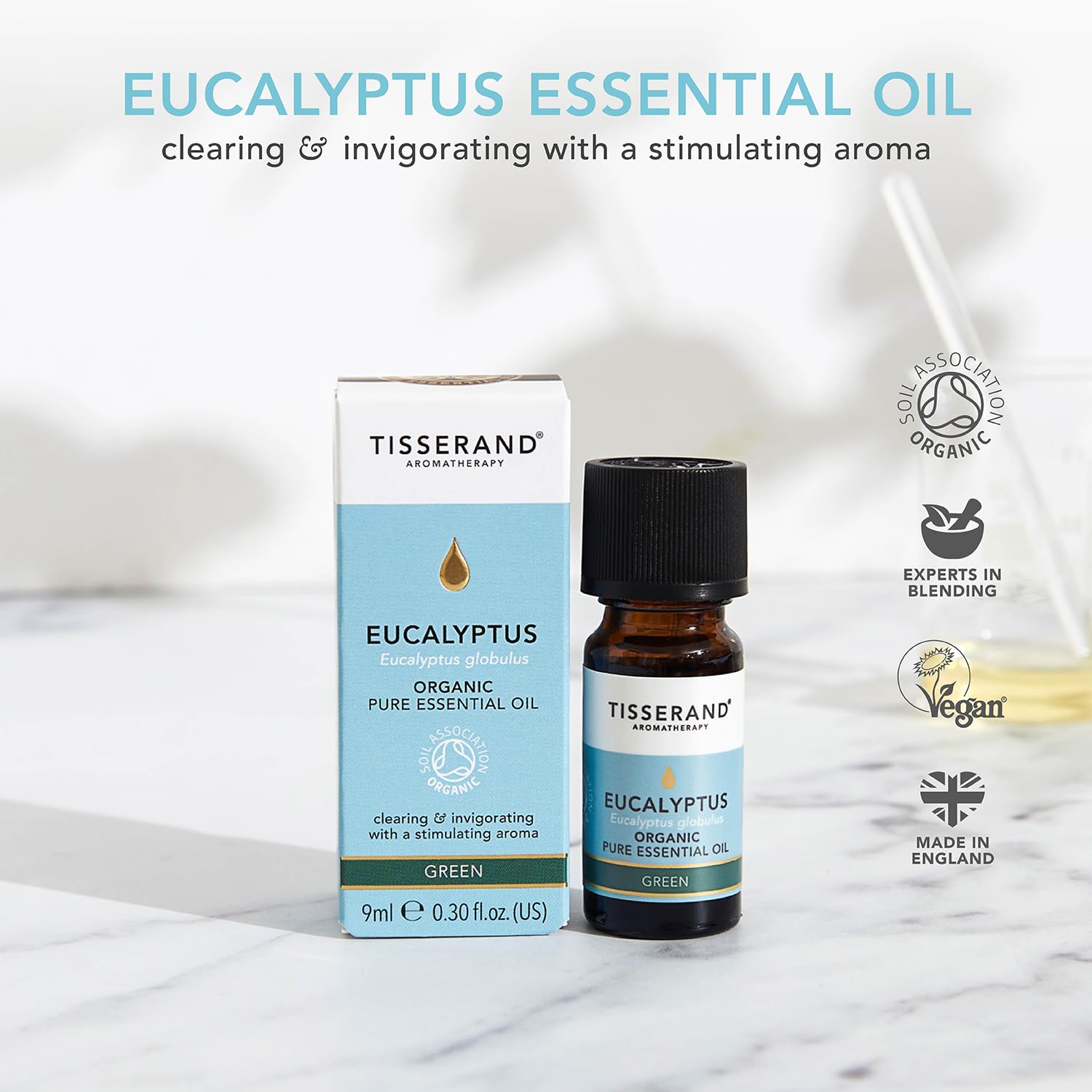 Tisserand Aromatherapy,Lavender - Organic Essential Oil,Massage Oil, Aromatherapy Oil, Skin Oil, Oil for Diffuser,100% Pure Essential Oil - 9ml