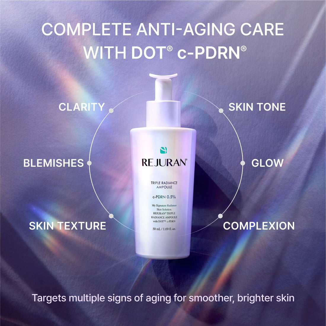 REJURAN® Dual Effect Ampoule, DOT DUAL c-PDRN® - Salmon DNA Face Serum for Deep Rejuvenation, Wrinkle Care, Firming, Skin Elasticity with Visible Anti-Aging Results. Korean Skincare (1.01 fl oz) Halalzen