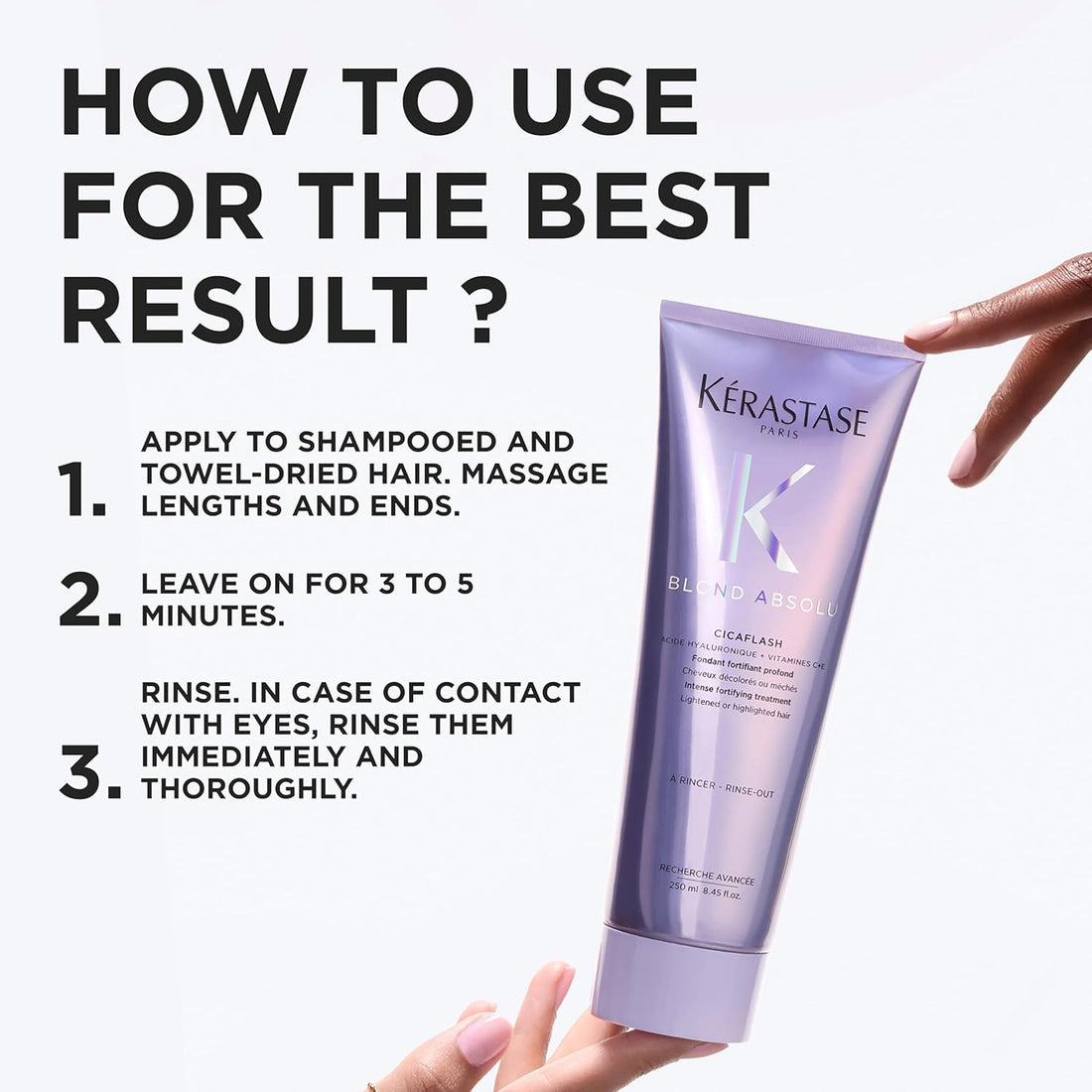 Kérastase Blond Absolu, Repairing, Nourishing Conditioner, For Lightened and Highlighted Hair, With Hyaluronic Acid & Edelweiss Flower, Cicaflash, 250ml Halalzen