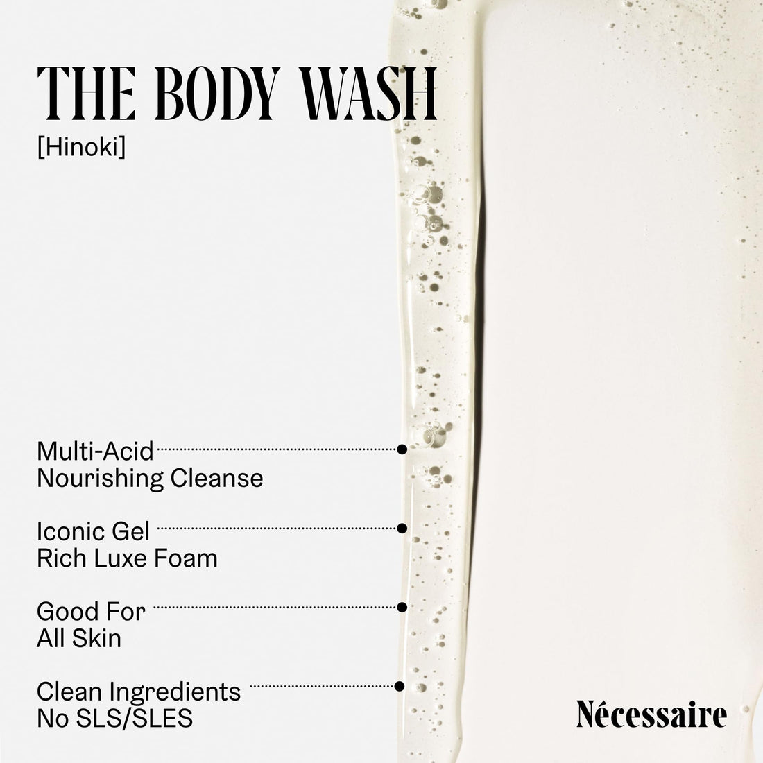 Nécessaire The Body Wash Eucalyptus — Multi-Oil Shower Gel Body Wash for Women + Men. Non-Comedogenic + Hypoallergenic for Sensitive Skin with Niacinamide. 500ml/16.9 fl oz