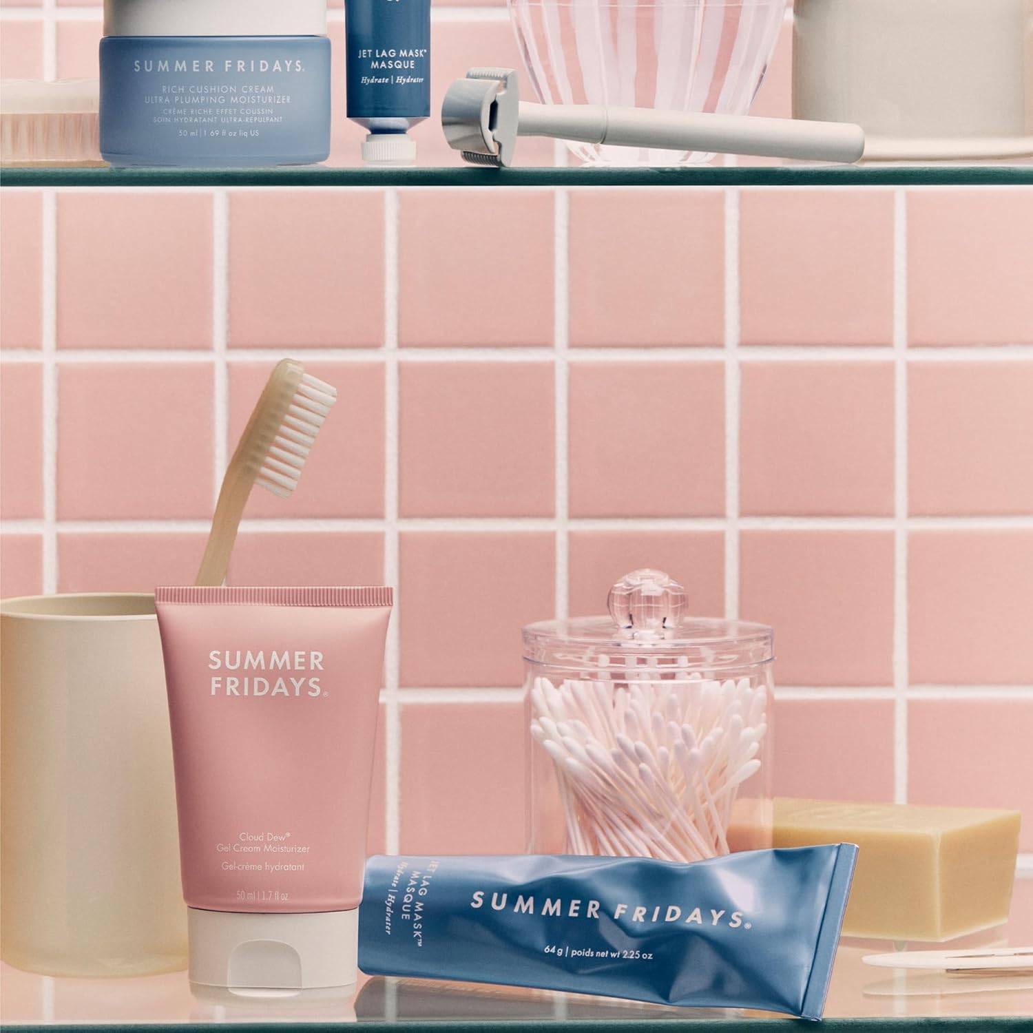 Summer Fridays Rich Cushion Face Cream - Ultra Plumping Barrier Repair Cream + Makeup Primer - Infuses Skin with Rich Hydration from Glycerin + Squalane - Non-Comedogenic + Fragrance-Free (1.69 Oz) Halalzen