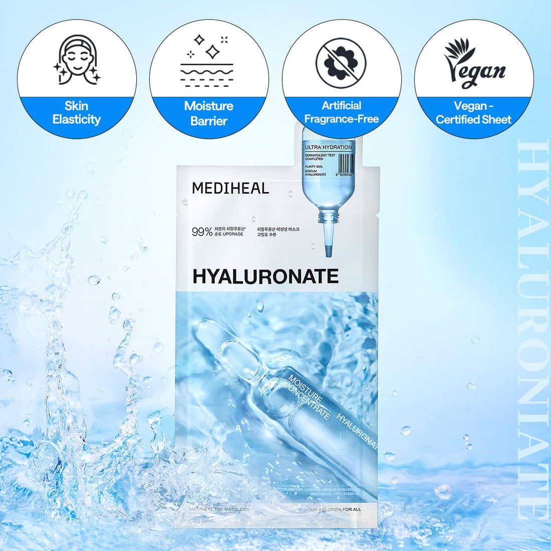 Mediheal Essential Face Mask [Skin Firming] 10 pcs. for Plumping Hydration, Glass Skin & Skin Nourishment - Travel Essentials, Korean Beauty Sheet Mask Halalzen
