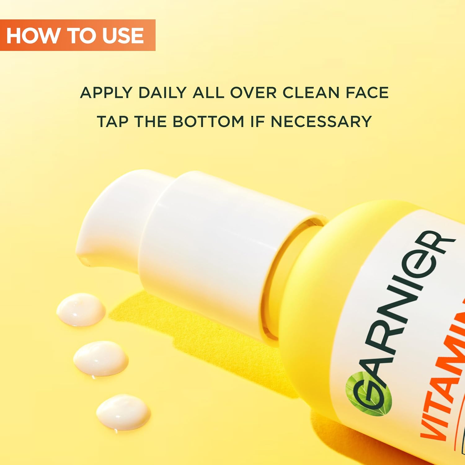 Garnier Vitamin C Serum Cream SPF 25, 2-in-1 Brightening Face Moisturizer with 20% Vitamin C, Hydrates, Protects and Reveals Bright Glowing Skin, Organic, Cruelty-Free & Vegan, All Skin Types, 50ml