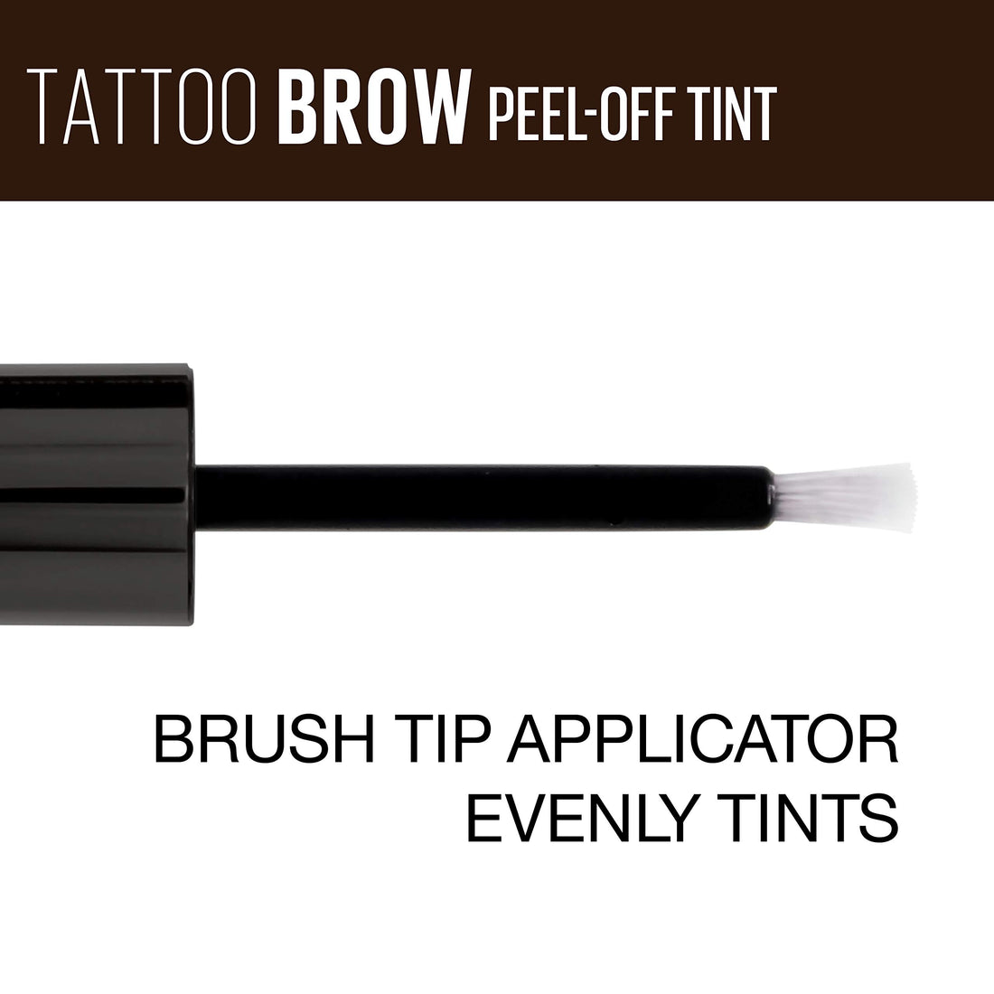 Maybelline New York Tattoo Brow Peel Off Eyebrow Gel Tint, Semi-Permanent Colour, Waterproof, Lasts up to 3 Days, Colour: Dark Brown