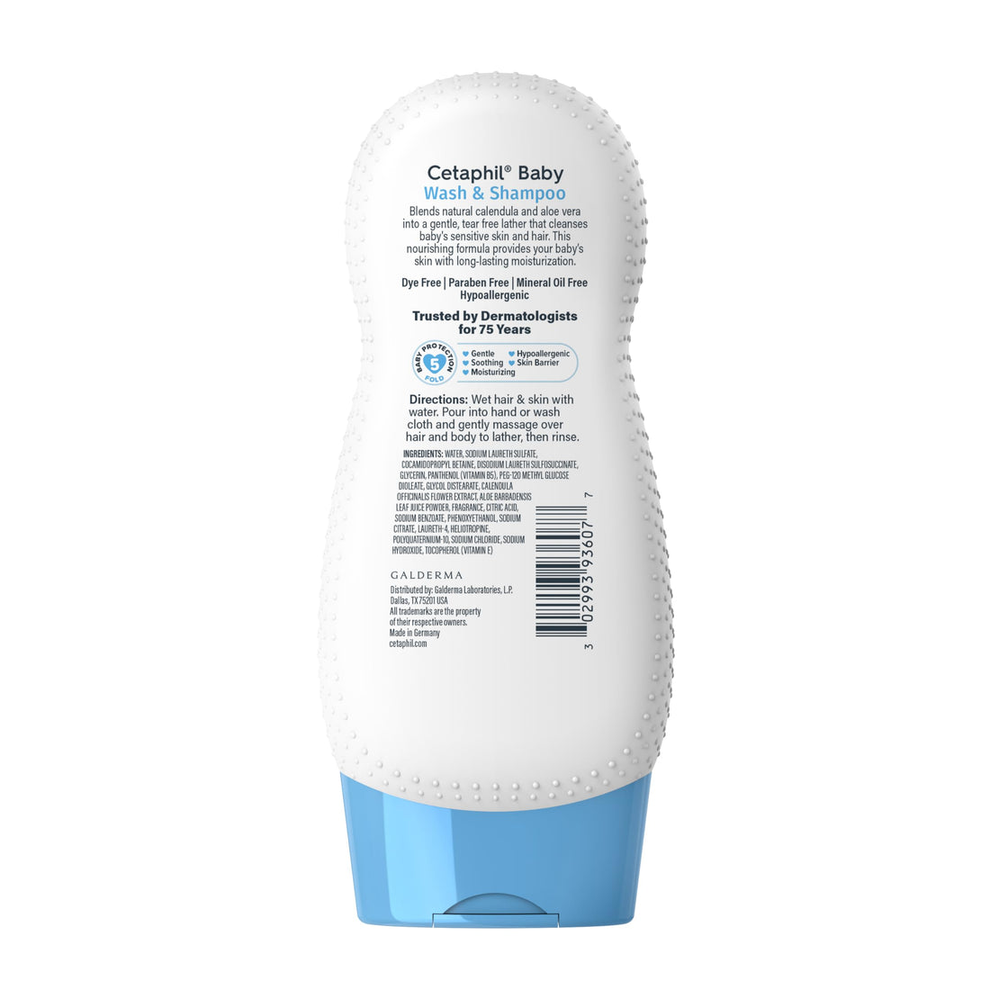 Cetaphil Baby Shampoo and Body Wash with Organic Calendula, Tear Free, Hypoallergenic, Ideal for Everyday Use, Dermatologist Tested, 7.8oz Halalzen